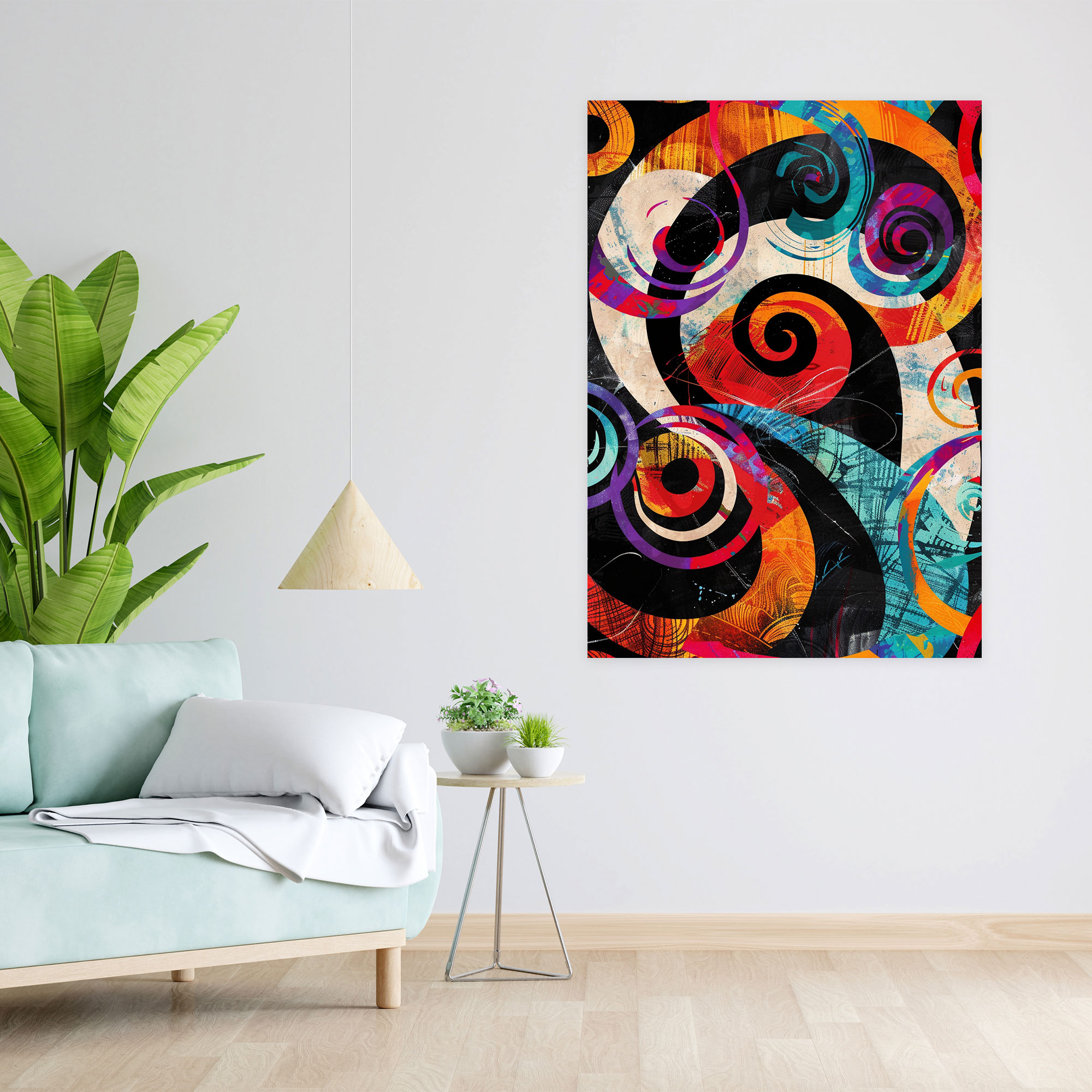 Andy Warhol Abstract Swirls Canvas Print - Andy Warhol, Wall Decoration, Abstract Art, Wall Art