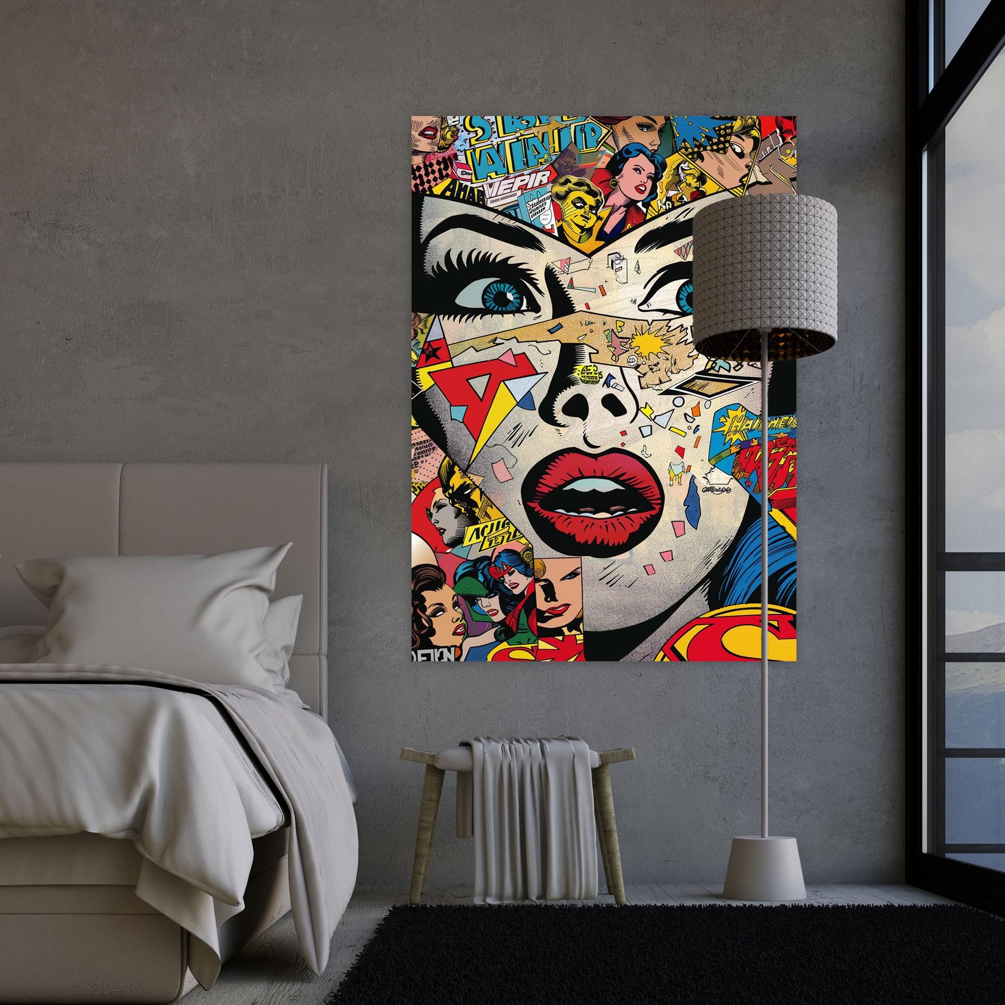 Andy Warhol Comic Book Panels Wall Art - Andy Warhol, Canvas, Home Decoration, Andy Warhol