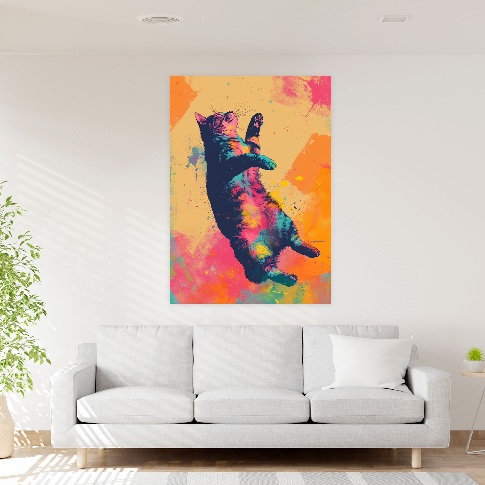 Andy Warhol Wall Decoration - Cat Illustrations Canvas Print - Andy Warhol, Canvas, Canvas Print, Home Decoration