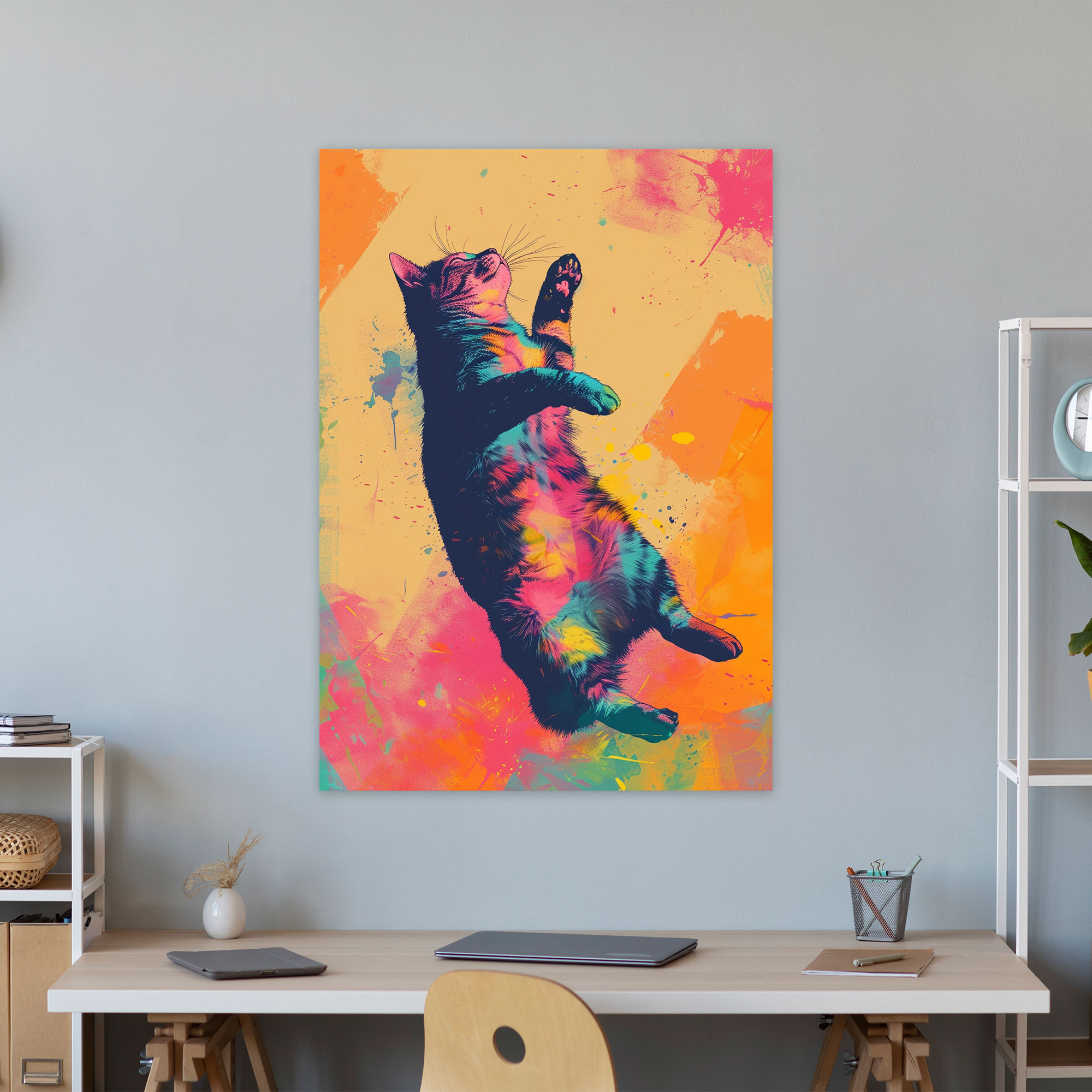 Andy Warhol Wall Decoration - Cat Illustrations Canvas Print - Andy Warhol, Canvas, Canvas Print, Home Decoration