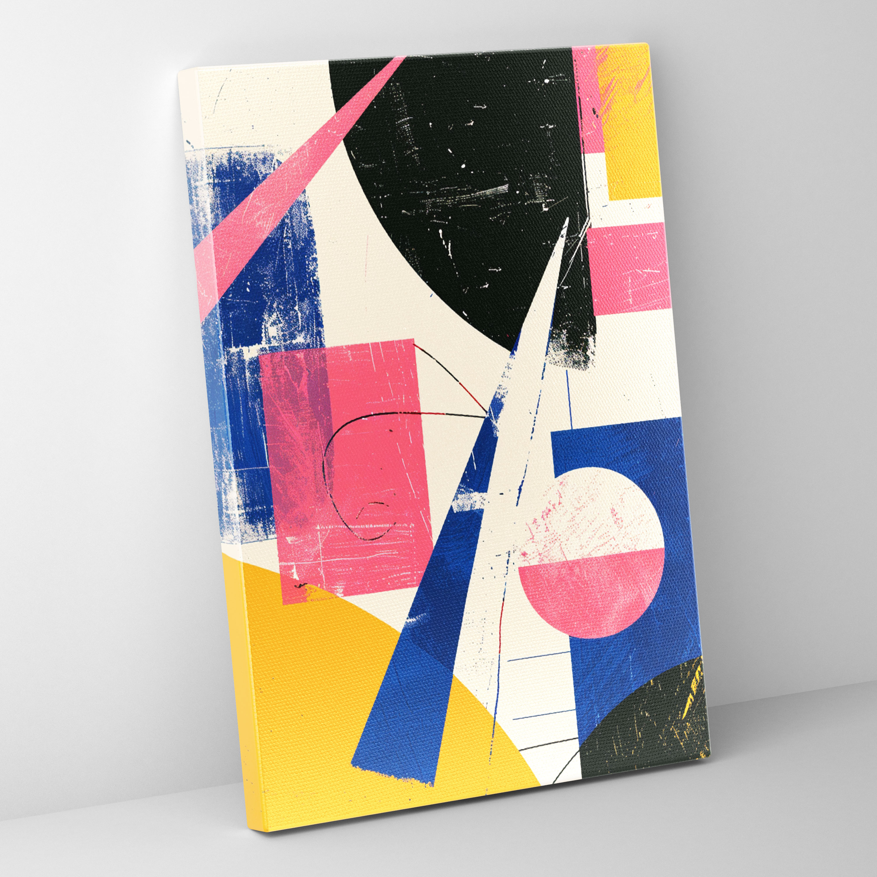 Andy Warhol Desenli Kanvas Tablo - Geometrik Şekiller Duvar Sanatı - Duvar Dekorasyonu