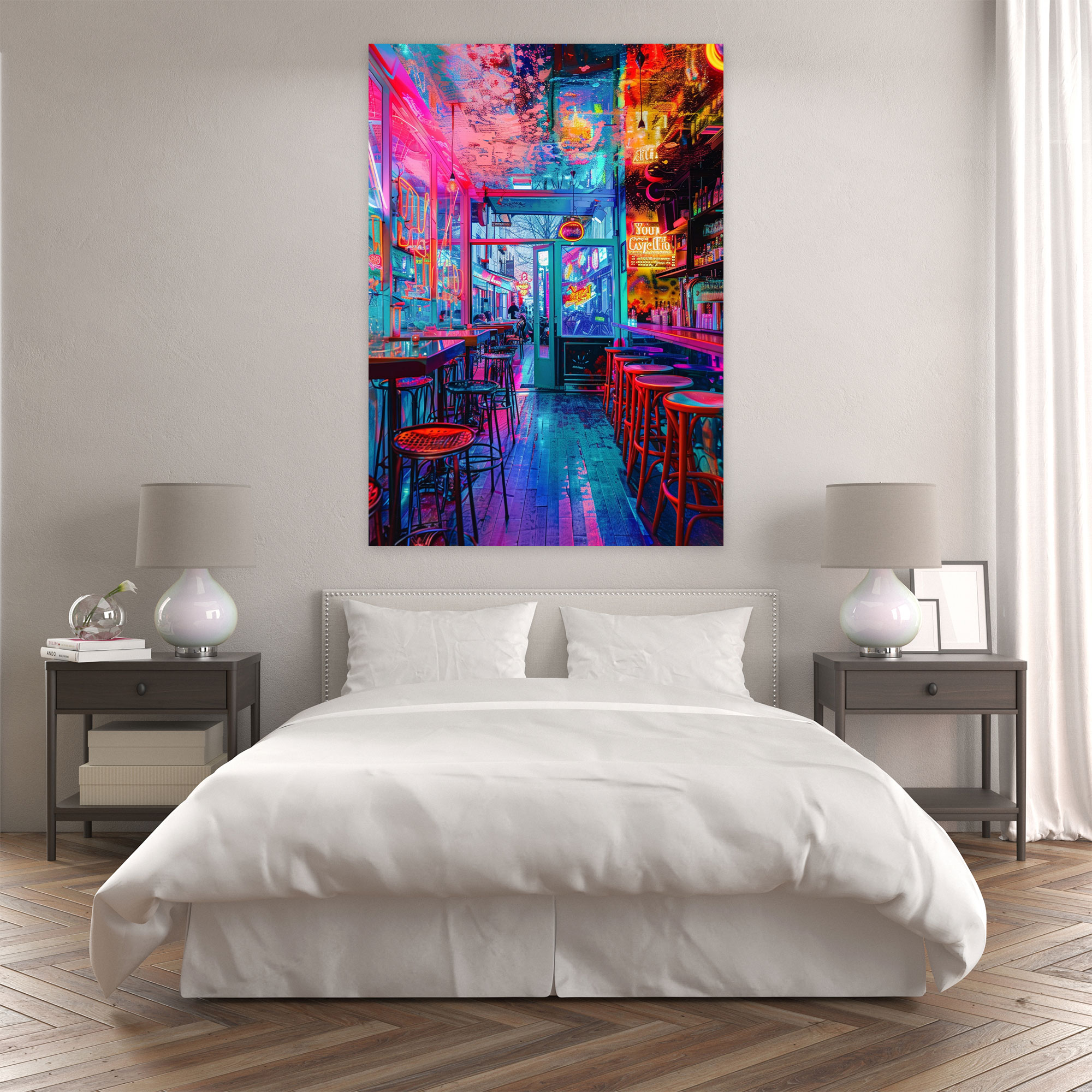 Andy Warhol Wall Art - Neon Lights Canvas Print - Andy Warhol, Andy Warhol, Canvas Wall Art, Wall Art