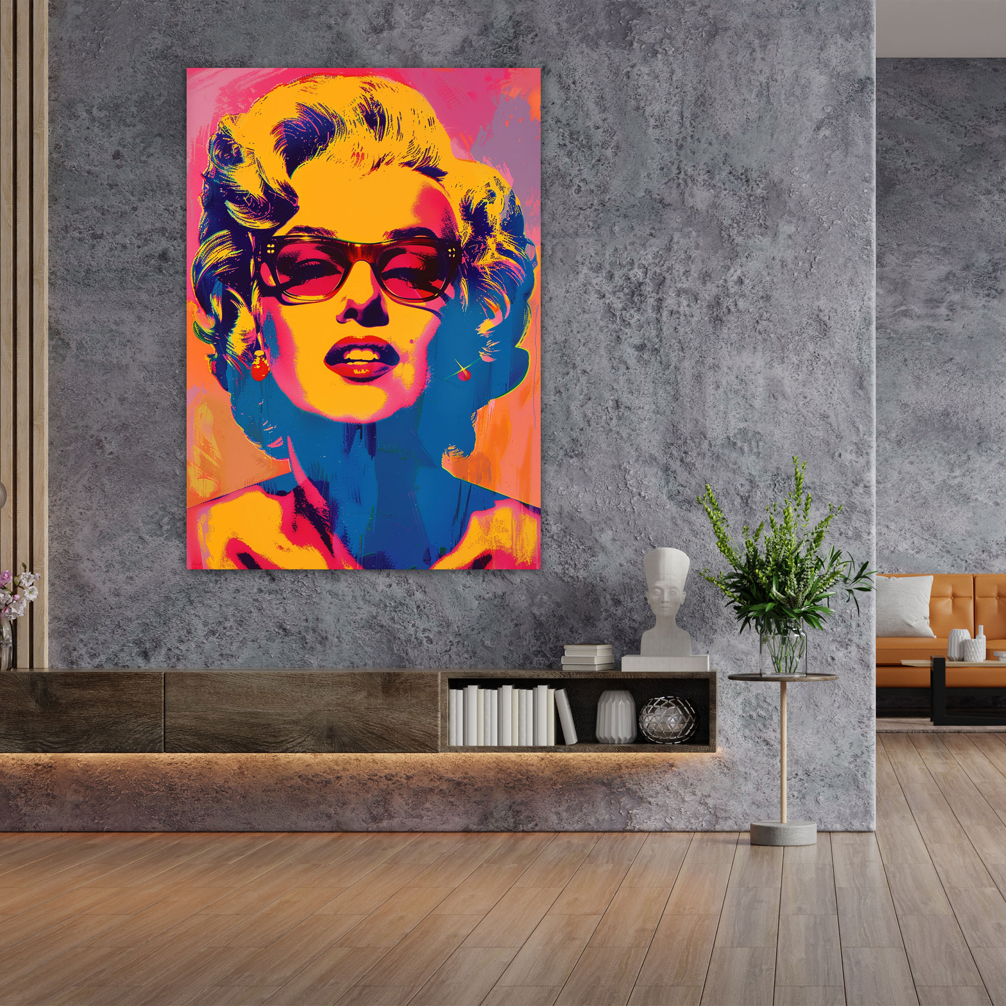 Andy Warhol Kanvas Tablo - Cesur Ünlü Portresi - Ev Dekorasyonu Andy Warhol