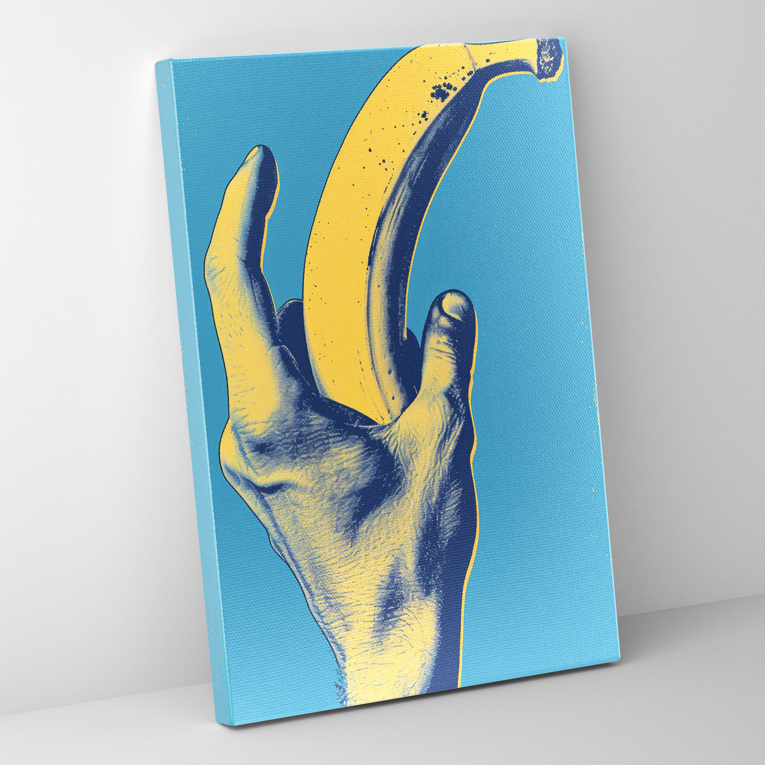 Andy Warhol Banana Wall Art - Andy Warhol, Wall Decoration, Banana, Blue Background