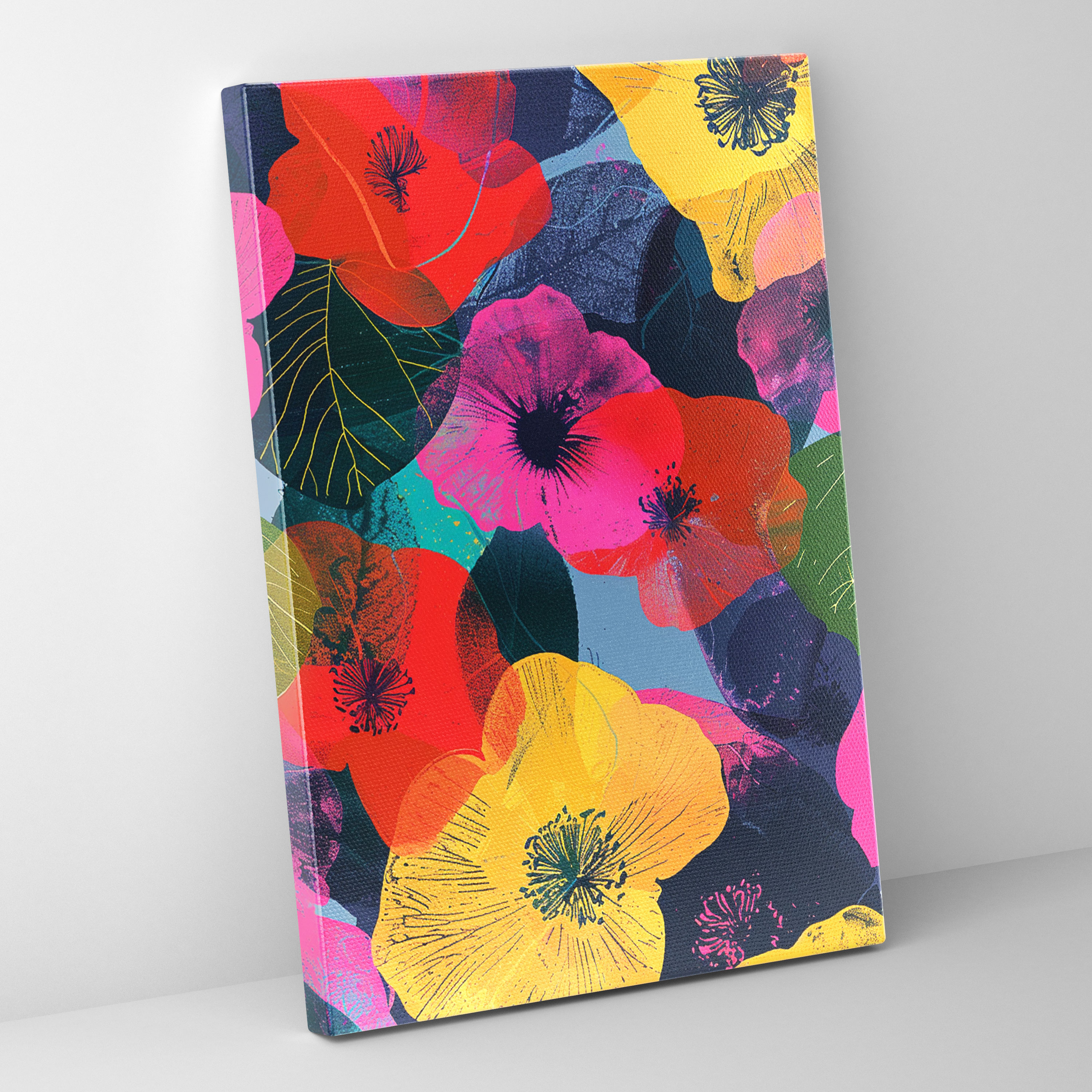 Andy Warhol Flower Pattern Wall Art - Andy Warhol, Geometric, Andy Warhol, Home Decoration
