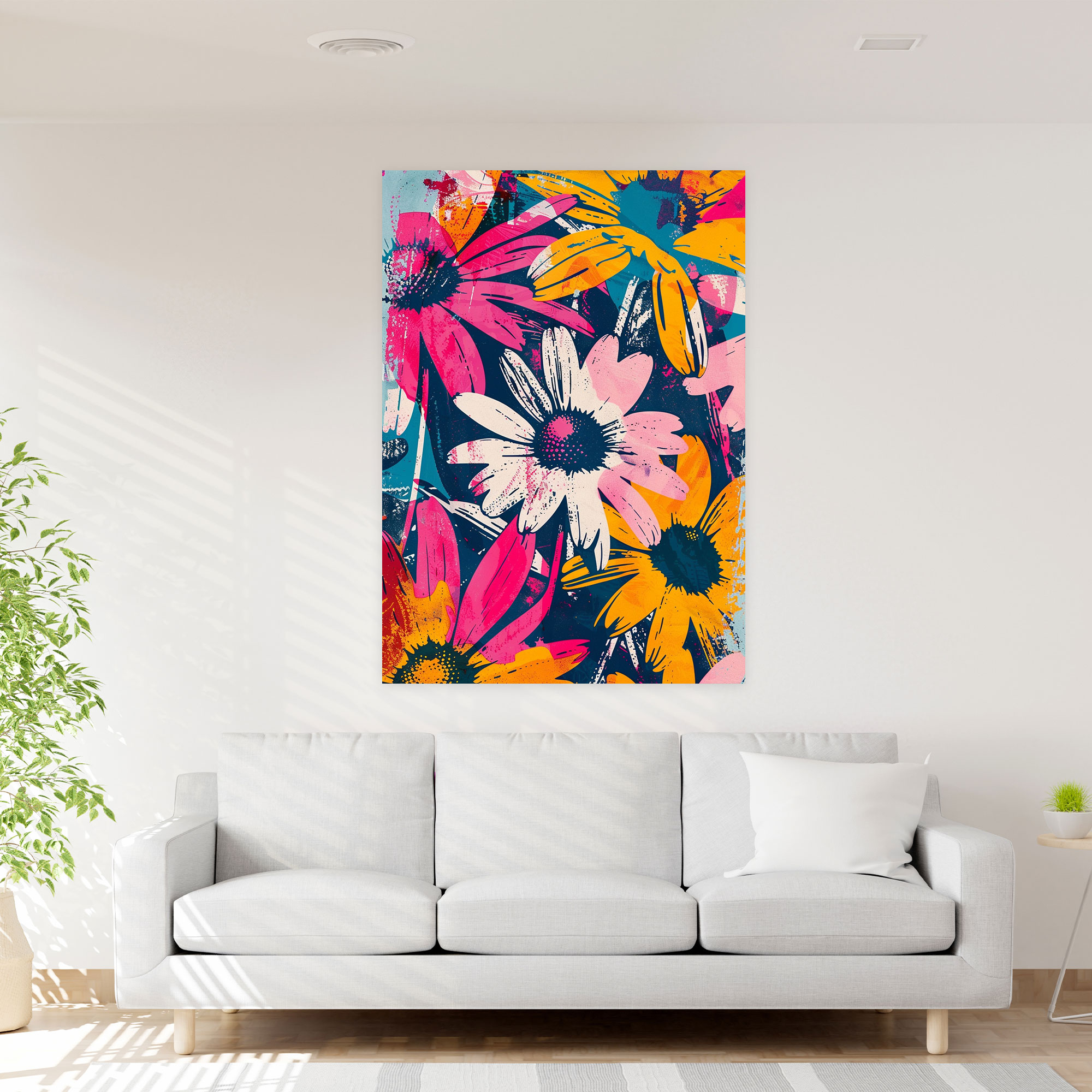 Andy Warhol Daisy Canvas Print - Andy Warhol, Wall Art, Canvas, Andy Warhol
