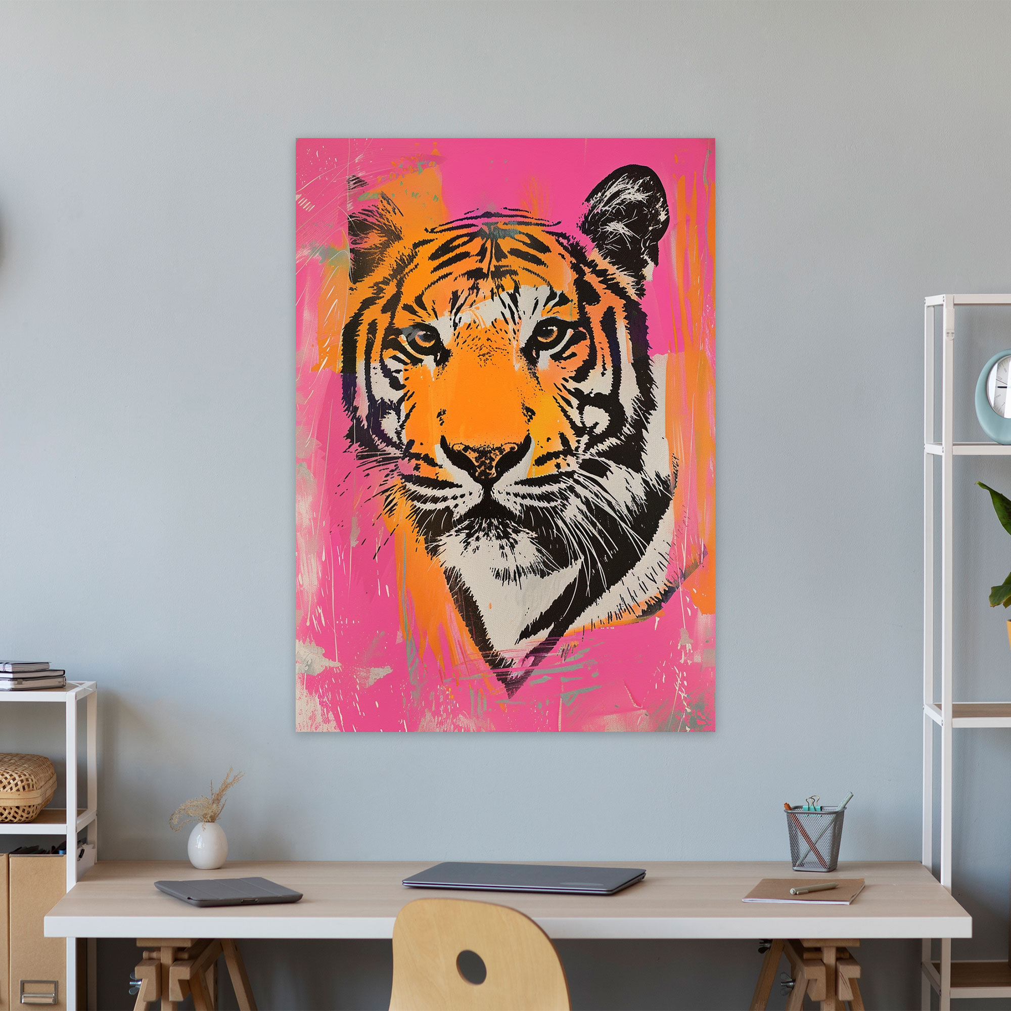 Andy Warhol Tiger Stripes Canvas Print - Andy Warhol, Wall Art, Andy Warhol, Wall Decoration