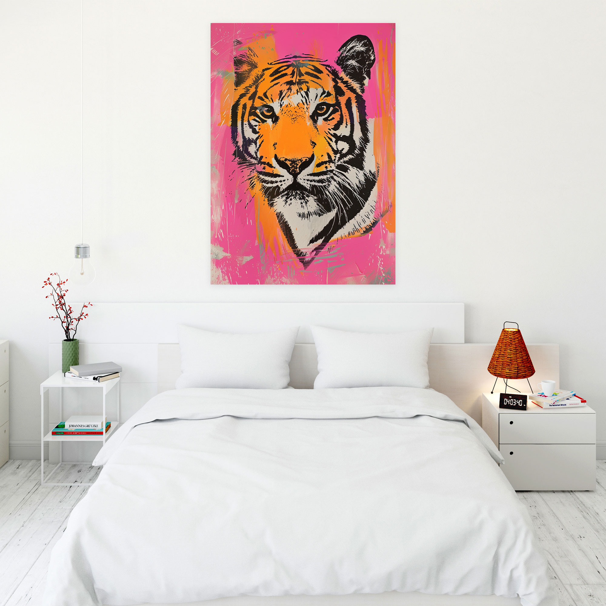 Andy Warhol Tiger Stripes Canvas Print - Andy Warhol, Wall Art, Andy Warhol, Wall Decoration