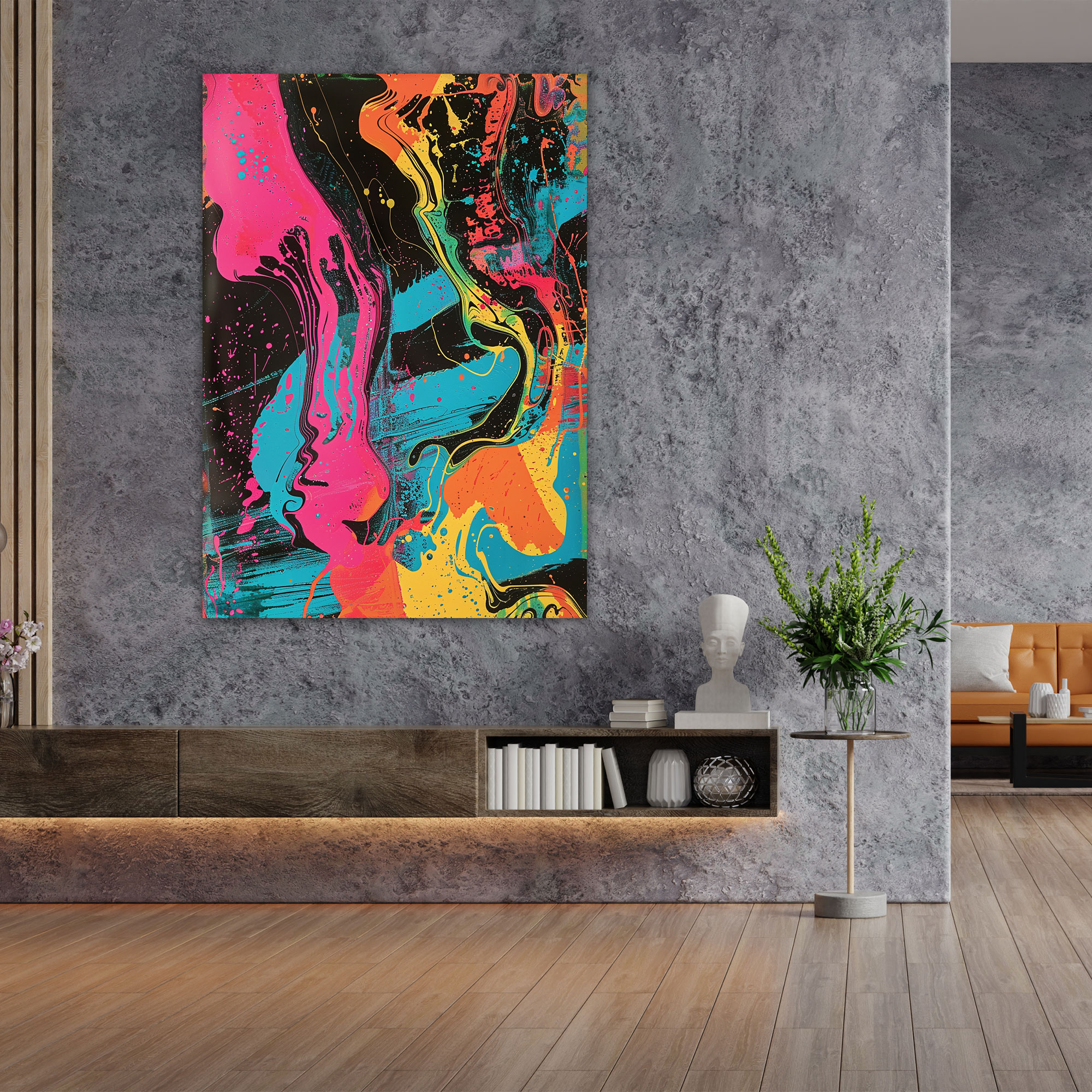 Psychedelic Andy Warhol Canvas Print - Andy Warhol, Canvas Print, Canvas, Wall Decoration