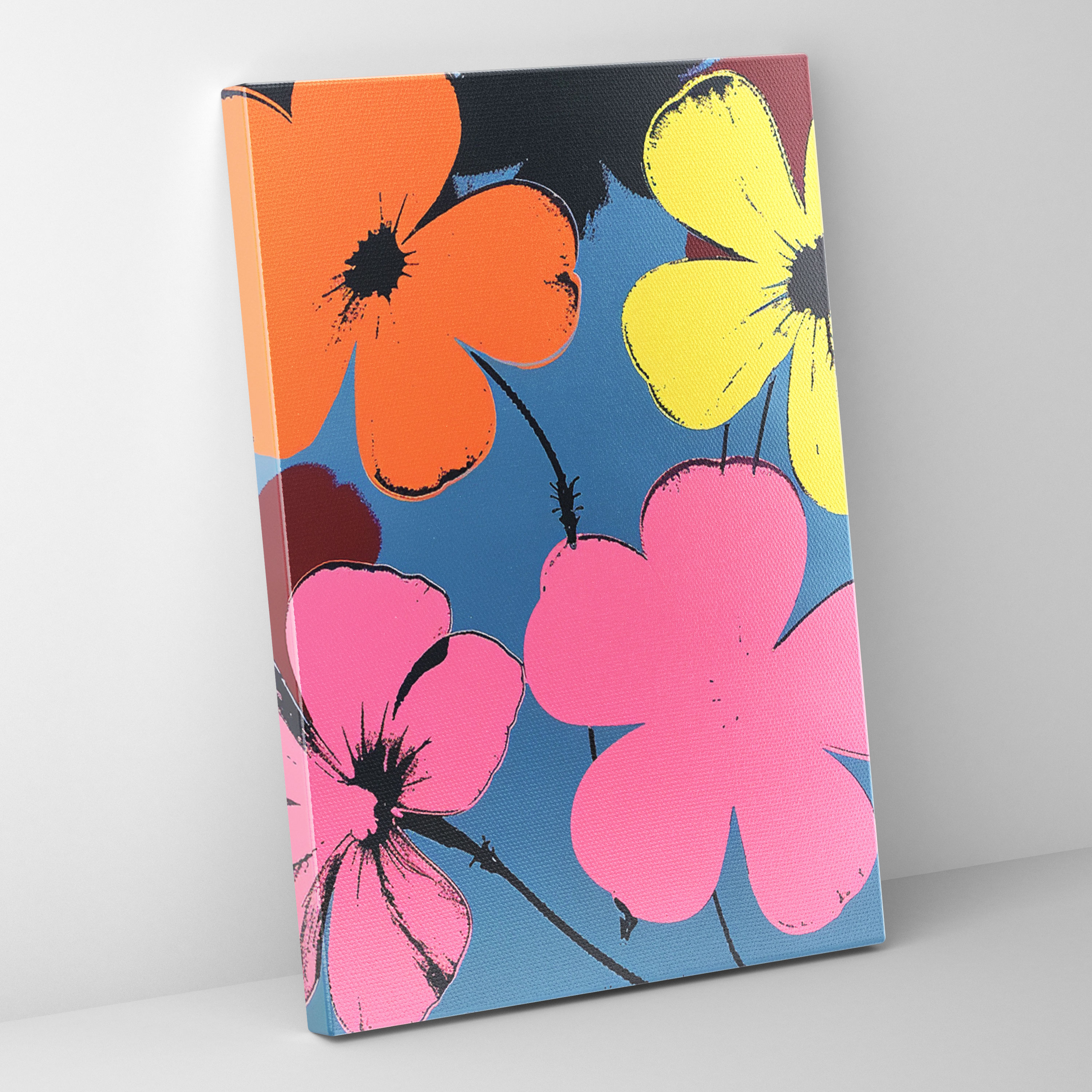 Andy Warhol Flowers Canvas Print - Andy Warhol, Andy Warhol, Vibrant, Wall Art