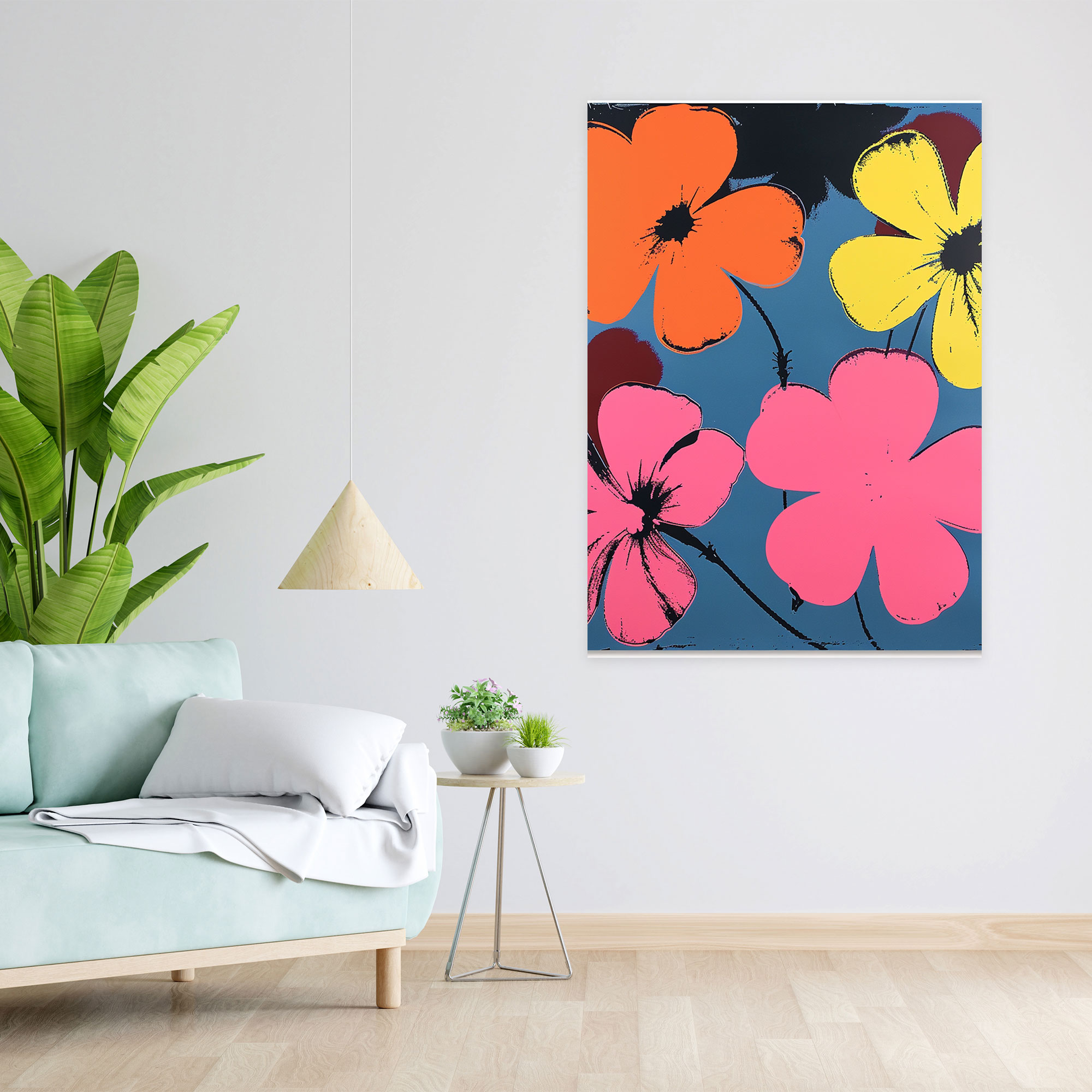 Andy Warhol Flowers Canvas Print - Andy Warhol, Andy Warhol, Vibrant, Wall Art