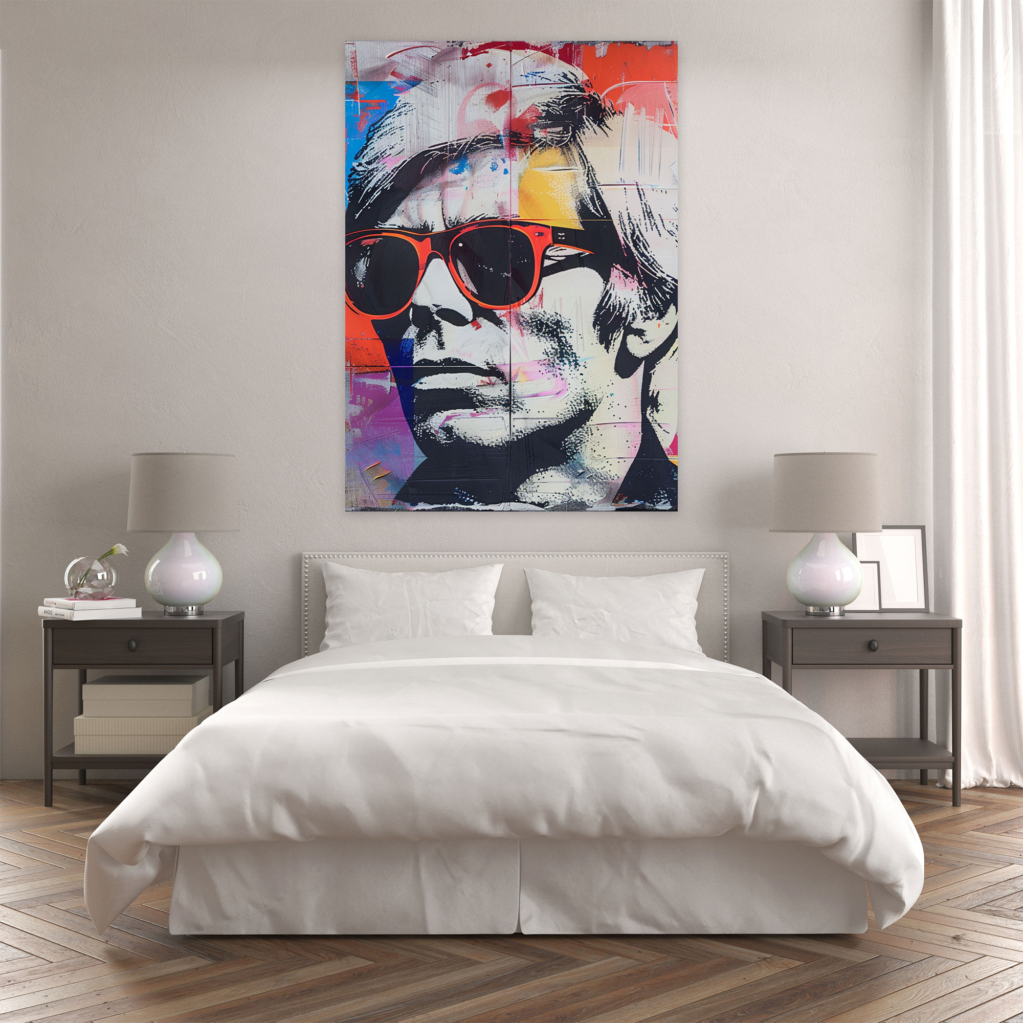 Andy Warhol Typography Canvas Print - Andy Warhol, Home Decoration, Wall Decoration, Canvas Print