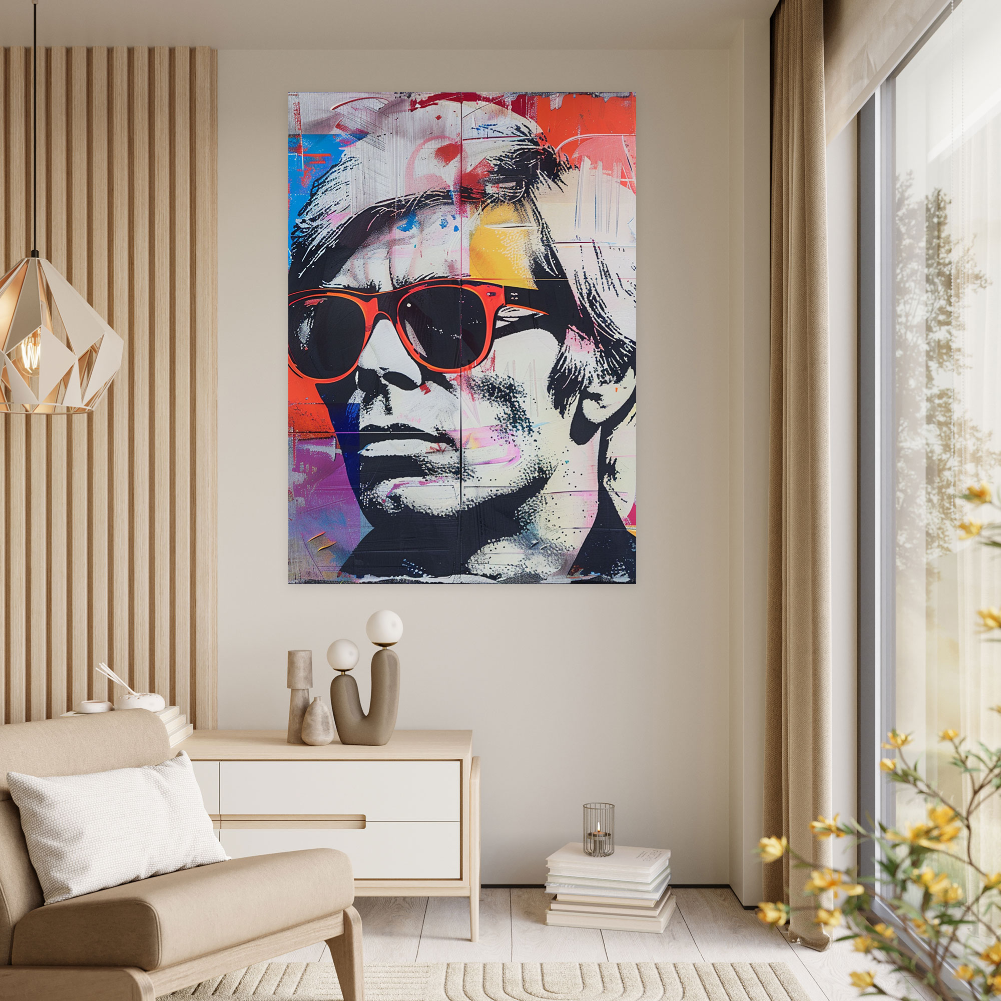 Andy Warhol Typography Canvas Print - Andy Warhol, Home Decoration, Wall Decoration, Canvas Print