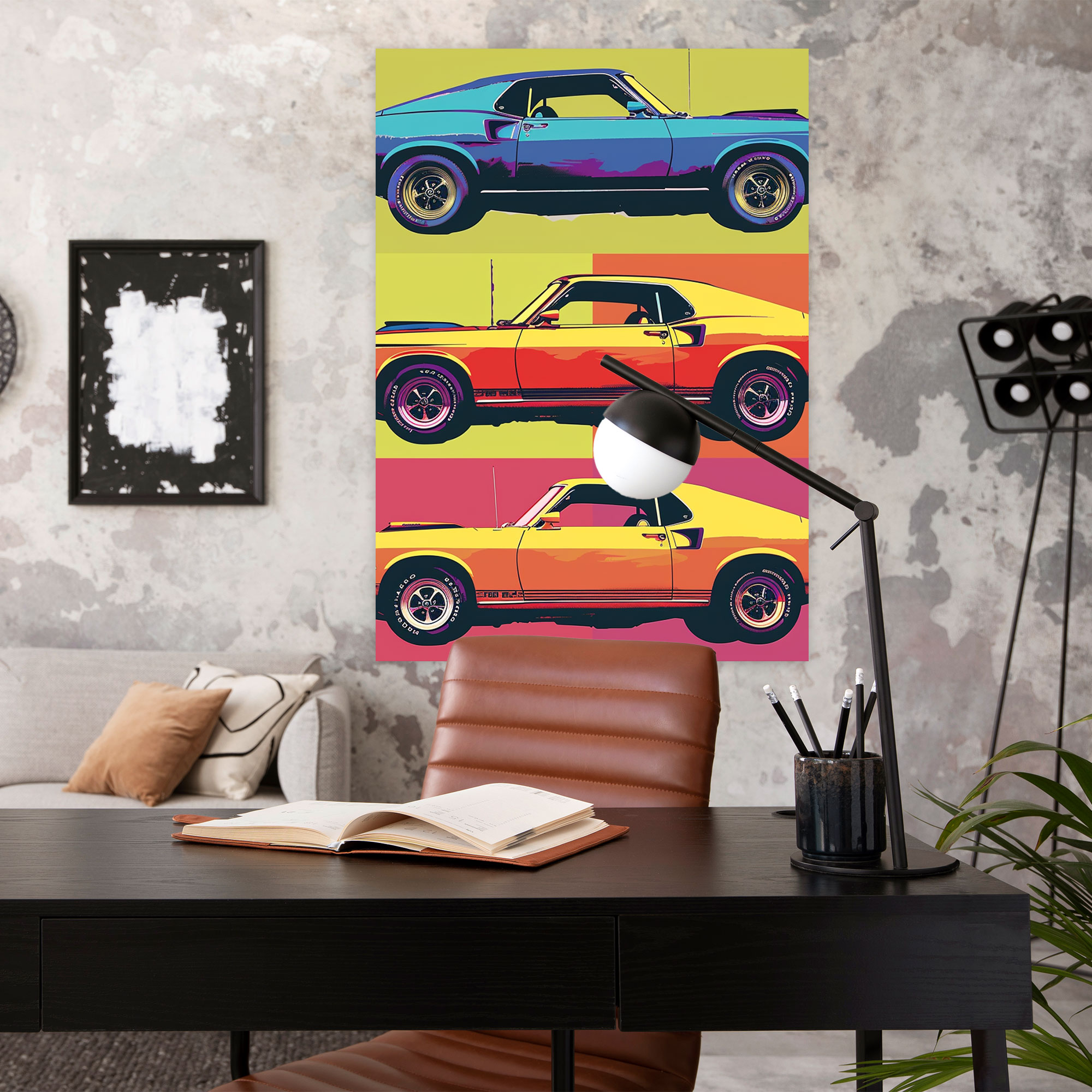 Andy Warhol Retro Cars Wall Art - Andy Warhol, Wall Art, Vintage, Wall Decoration