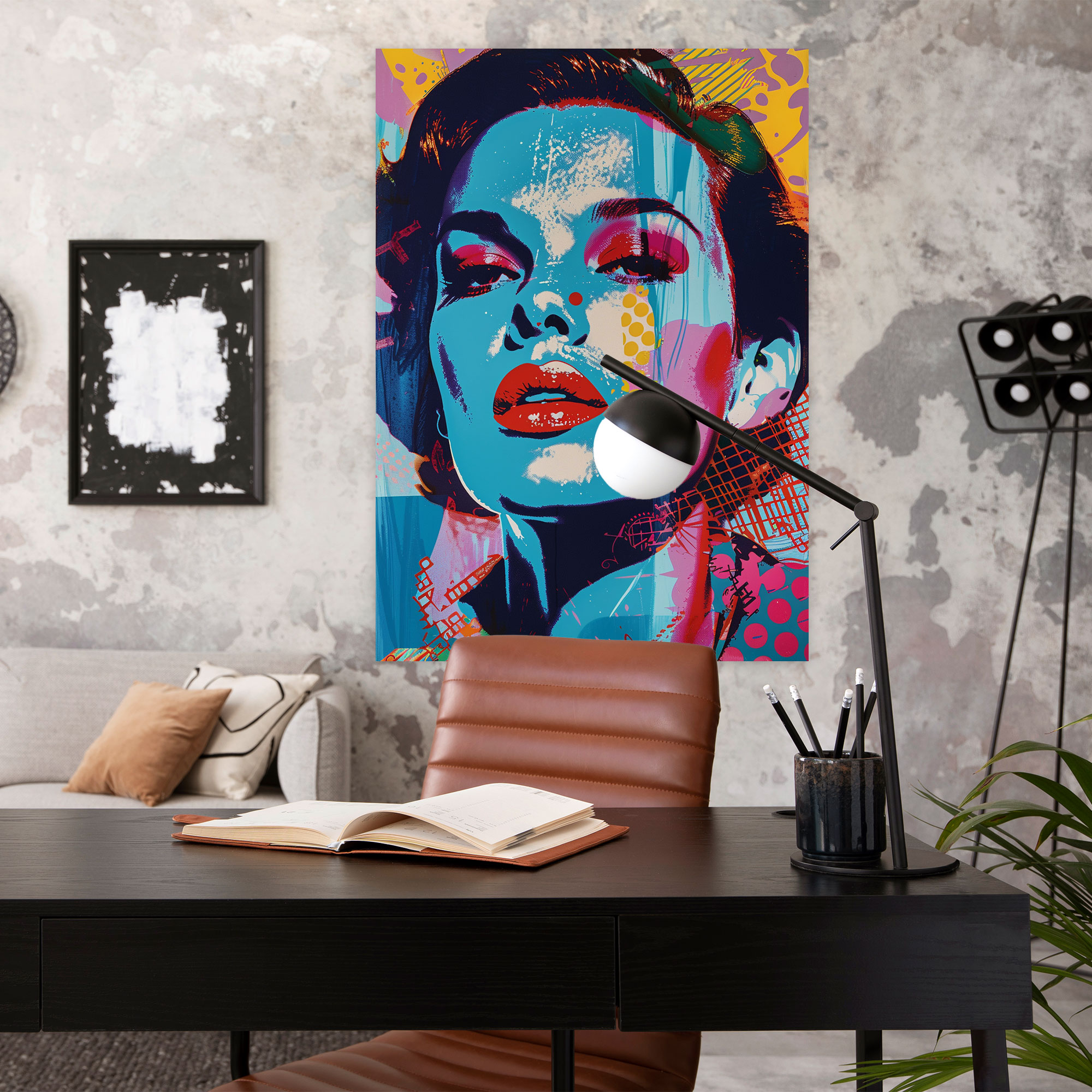 Celebrity Portraits Wall Decoration - Andy Warhol Style Canvas Print - Andy Warhol, Wall Art, Bold Patterns, Celebrity Portraits