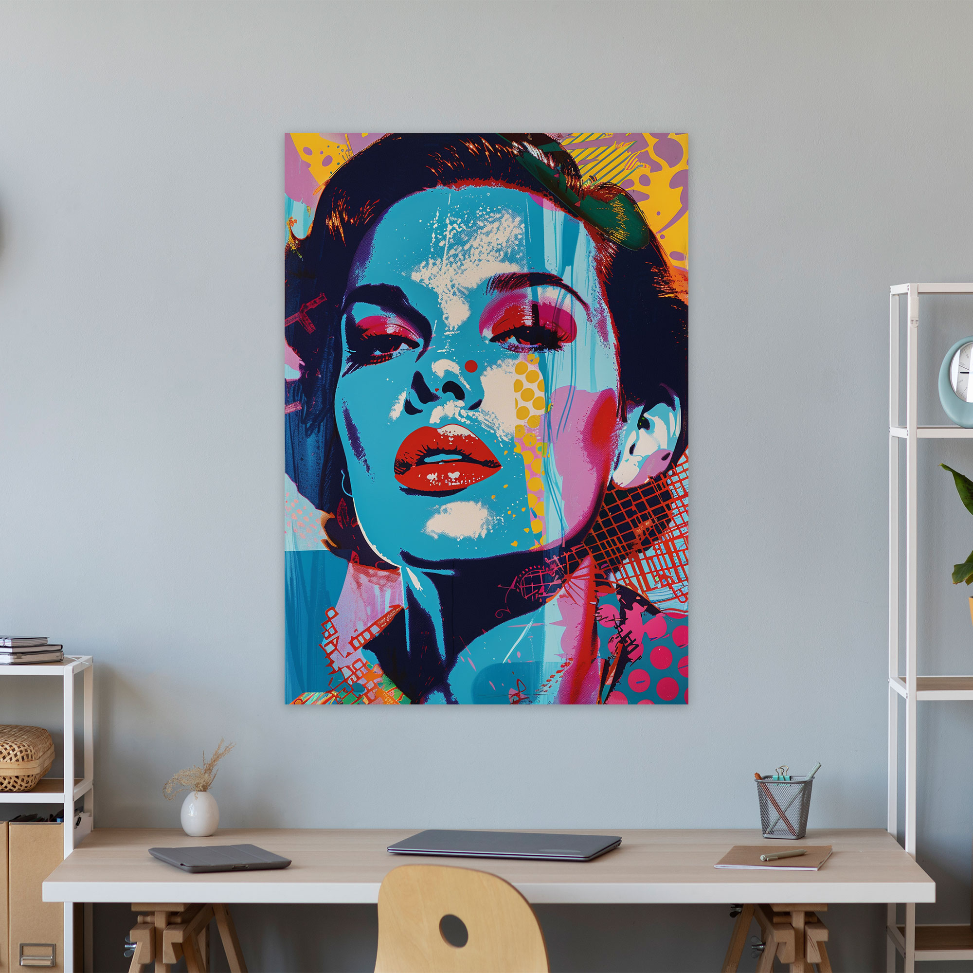 Celebrity Portraits Wall Decoration - Andy Warhol Style Canvas Print - Andy Warhol, Wall Art, Bold Patterns, Celebrity Portraits