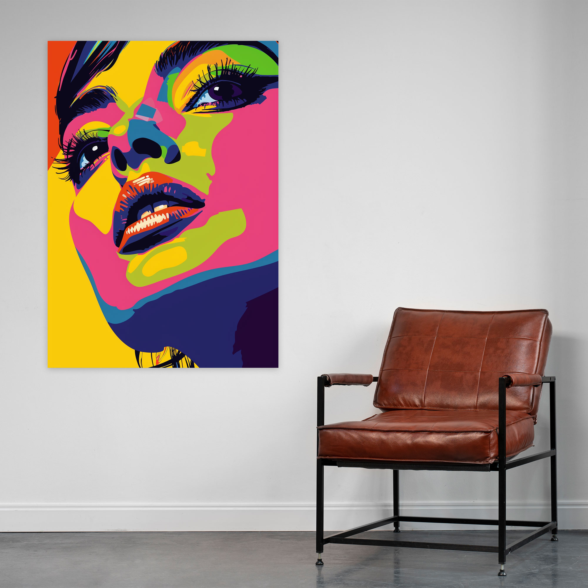 Unique Portraits Wall Art - Pop Art Colors Canvas Print In Andy Warhol Style - Andy Warhol, Canvas Wall Art, Canvas Print, Wall Art