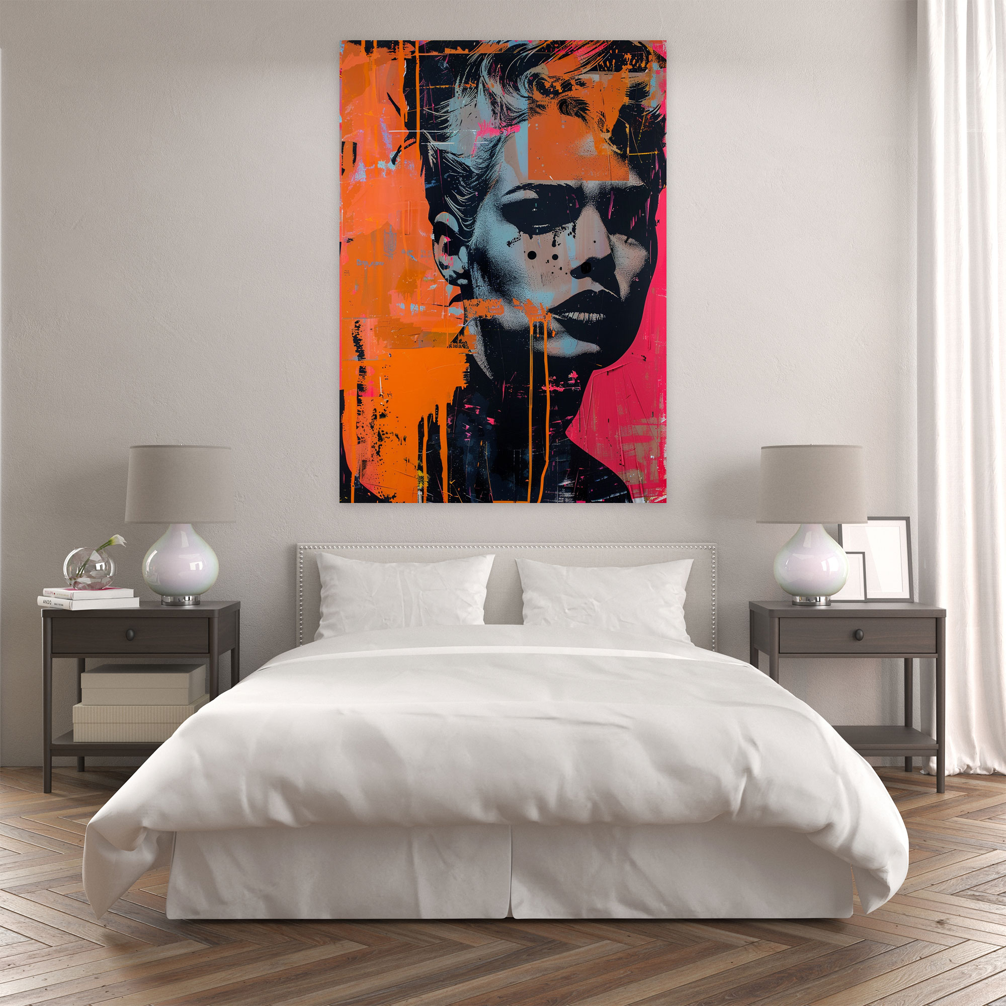 Bold Graffiti Street Art Wall Decoration - Andy Warhol Inspired Canvas Print - Andy Warhol, Graffiti, Wall Decoration, Wall Art