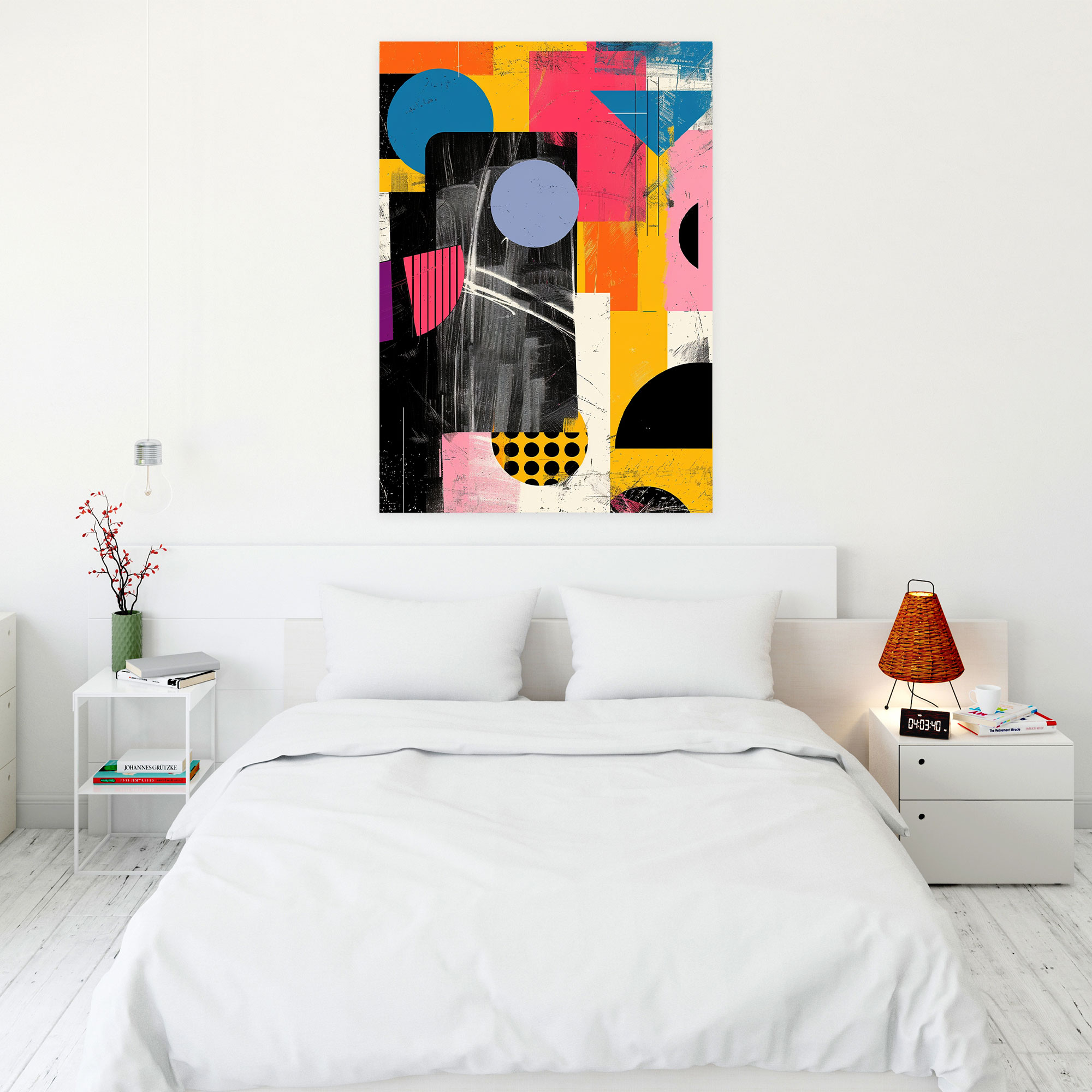 Bold Geometric Shapes Wall Decoration - Abstract Andy Warhol Canvas Print - Andy Warhol, Wall Decoration, Canvas Wall Art, Canvas Print