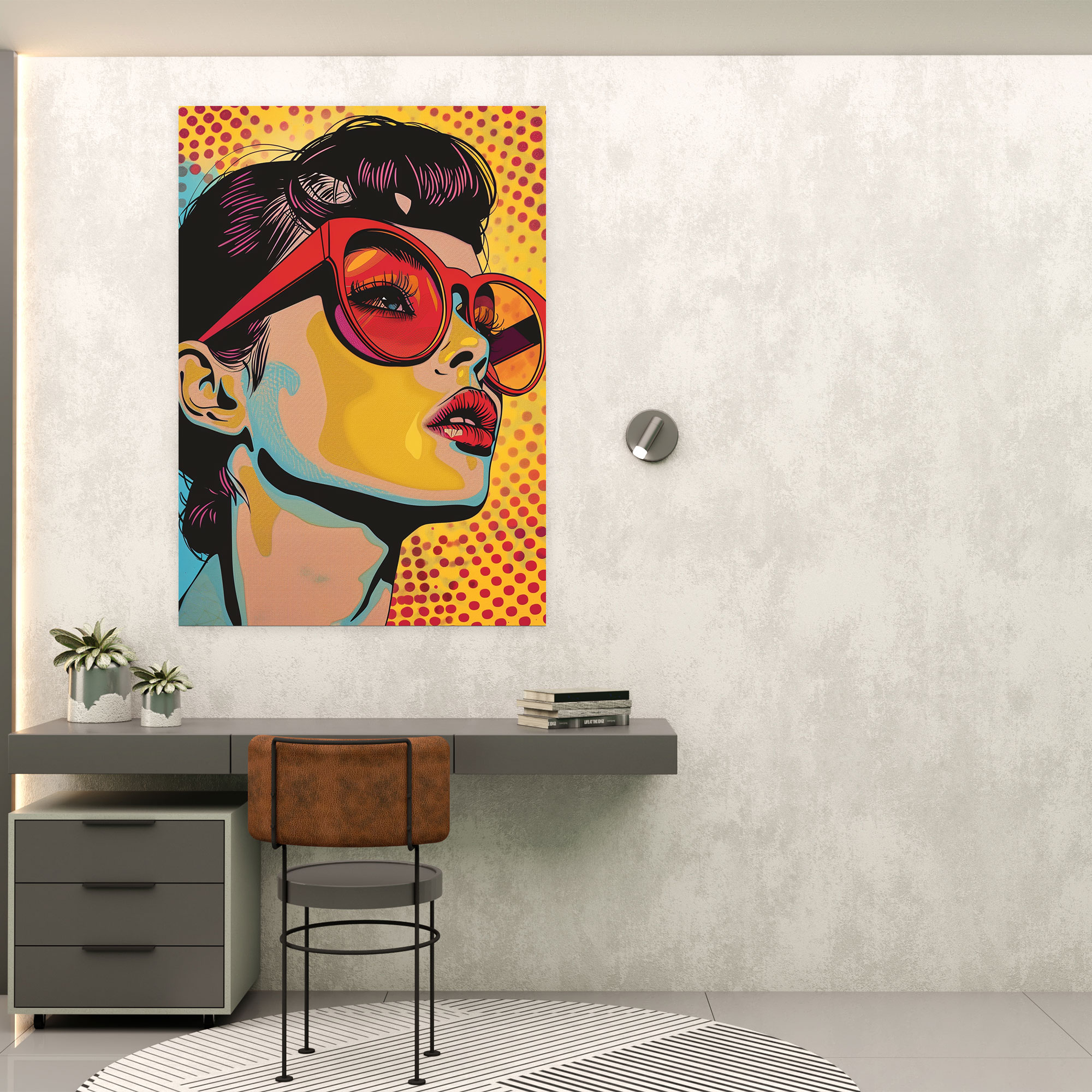 Retro Andy Warhol Tarzı Kanvas Tablo - Pop Art Çizgi Roman Duvar Sanatı - Pop Art Estetiği