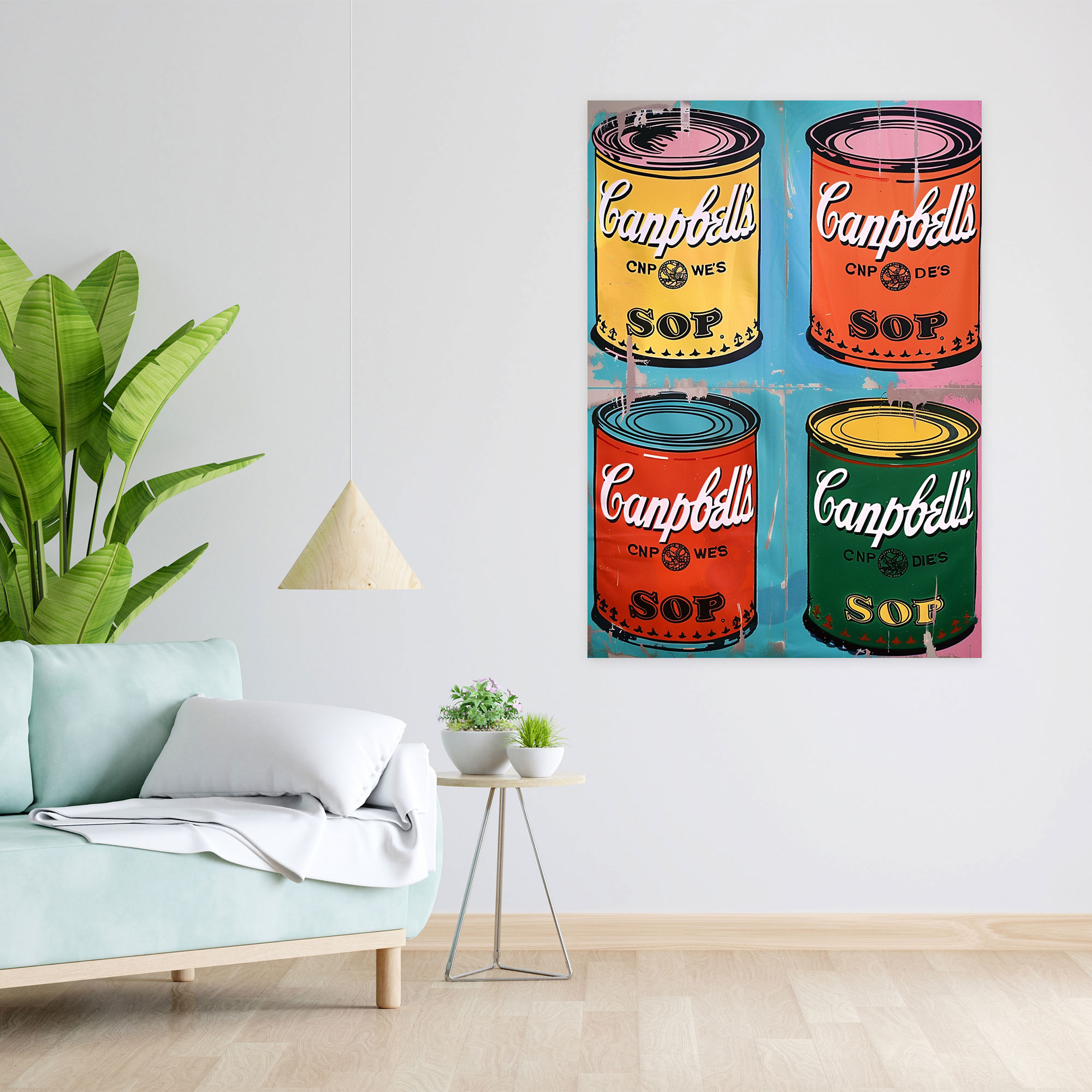 Andy Warhol Campbell's Soup Cans Kanvas Tablo - Ev Dekorasyonu Tuval Duvar Sanatı