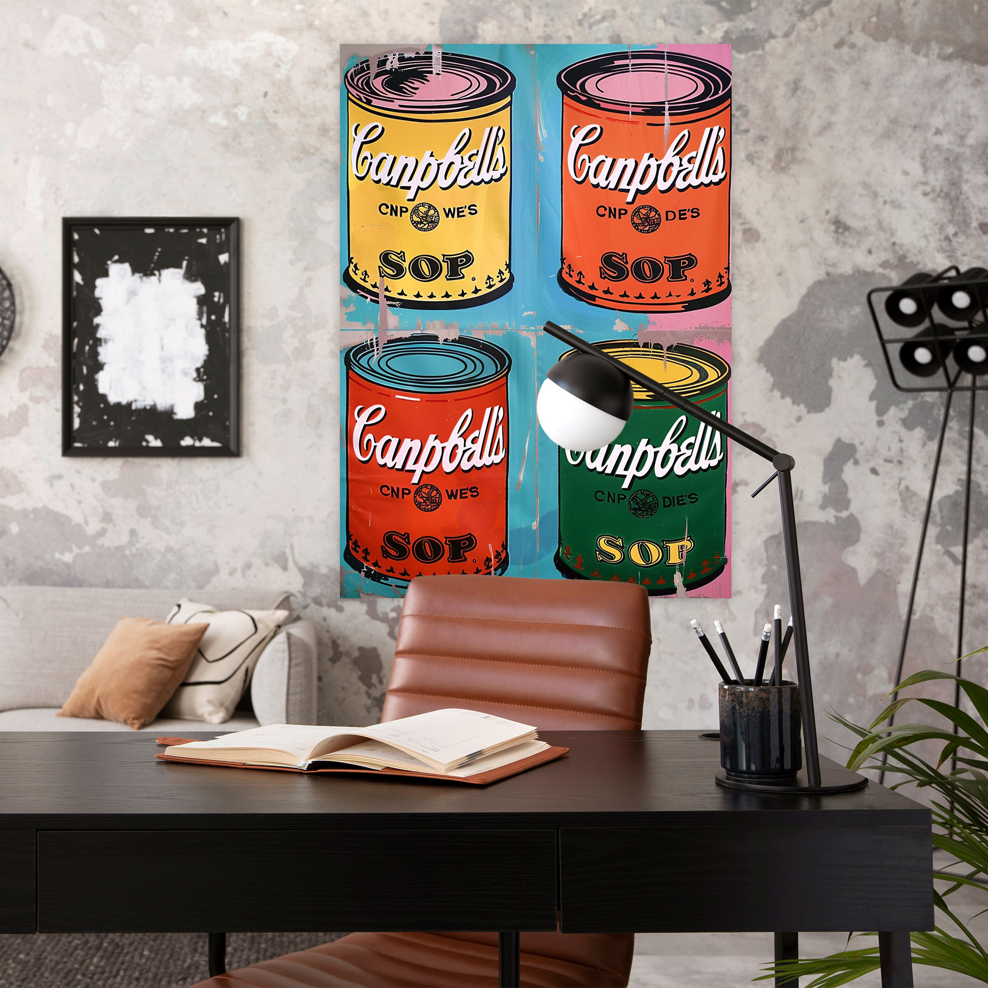 Andy Warhol Campbell's Soup Cans Kanvas Tablo - Ev Dekorasyonu Tuval Duvar Sanatı