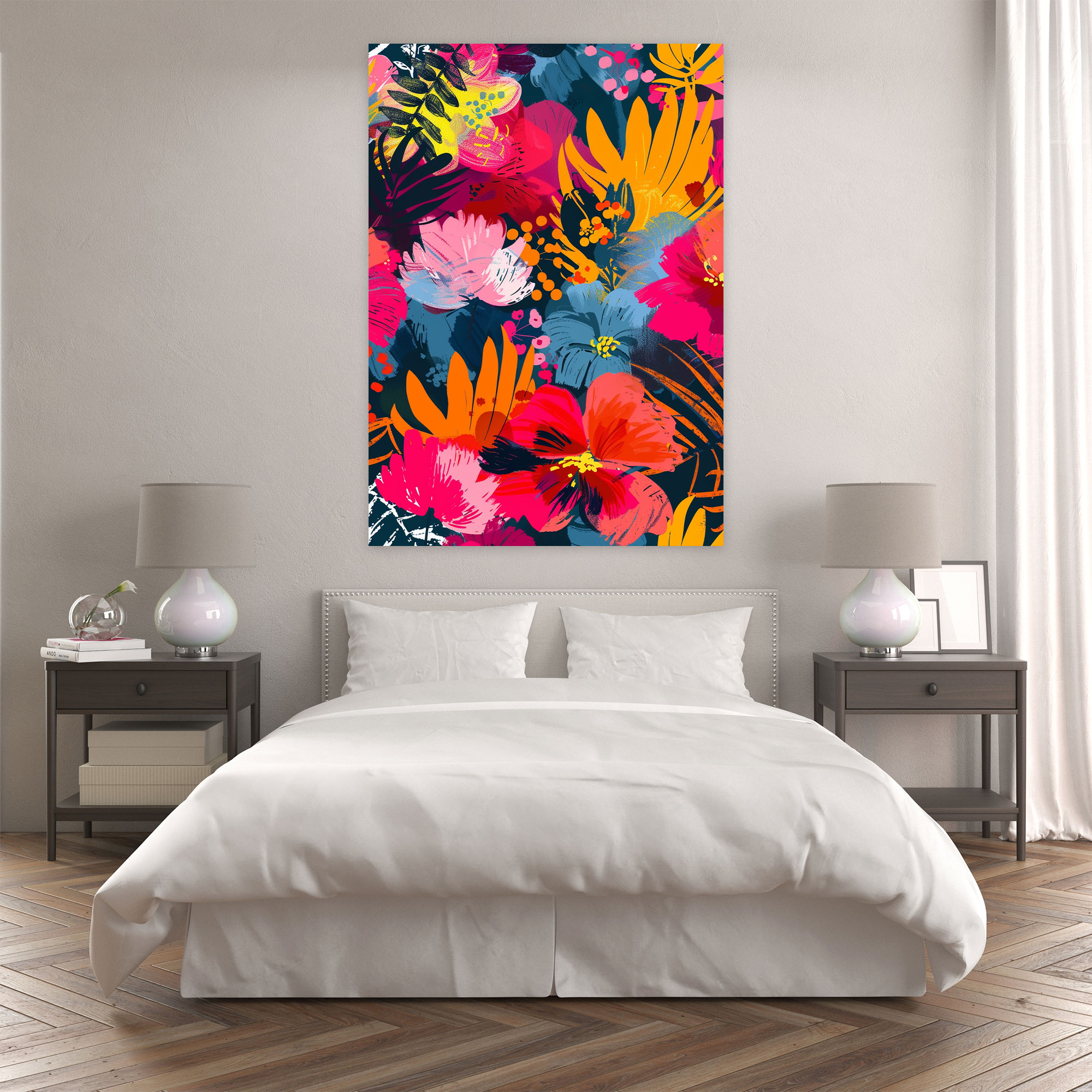 Andy Warhol Floral Canvas Print - Andy Warhol, Canvas Print, Home Decoration, Canvas Wall Art