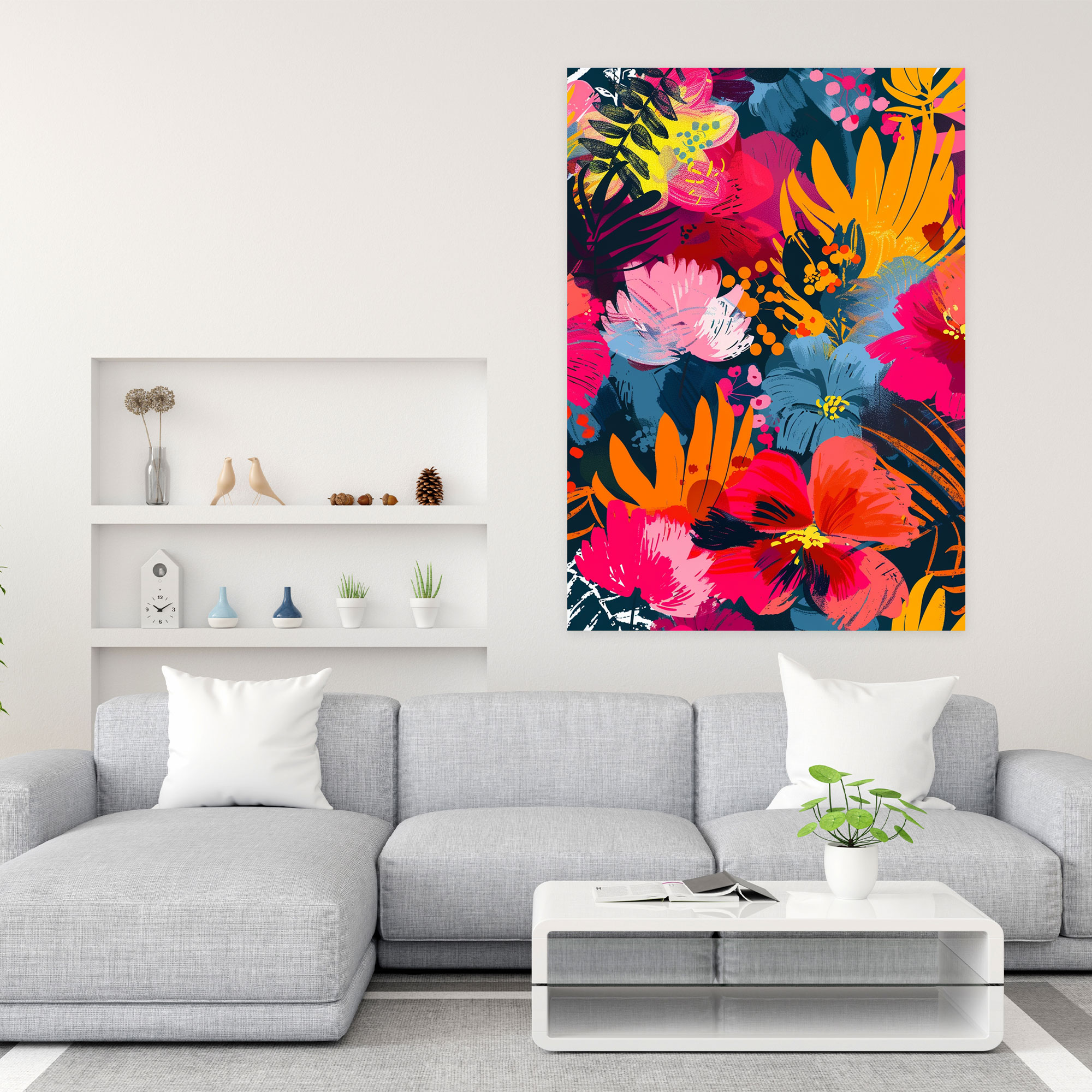 Andy Warhol Floral Canvas Print - Andy Warhol, Canvas Print, Home Decoration, Canvas Wall Art