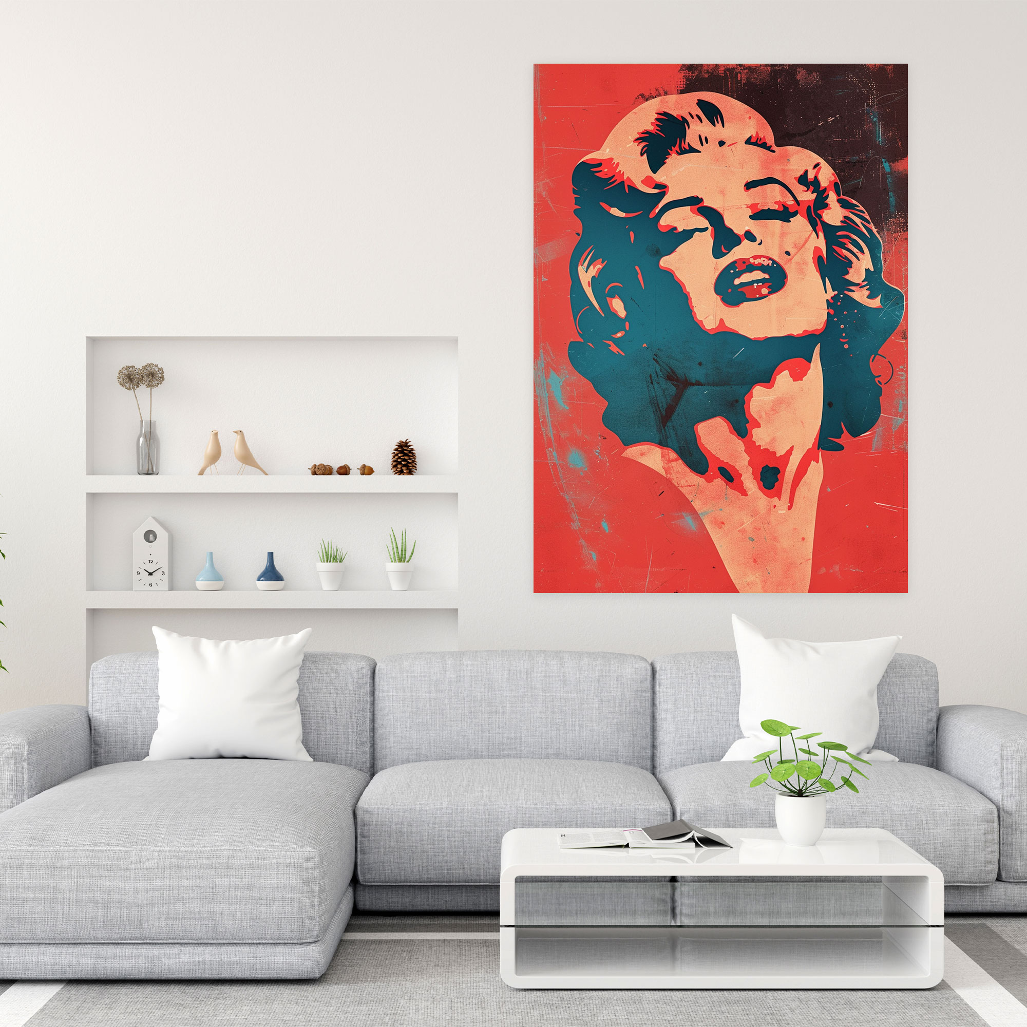 Andy Warhol Typography Canvas Print - Andy Warhol, Canvas Wall Art, Andy Warhol, Home Decoration