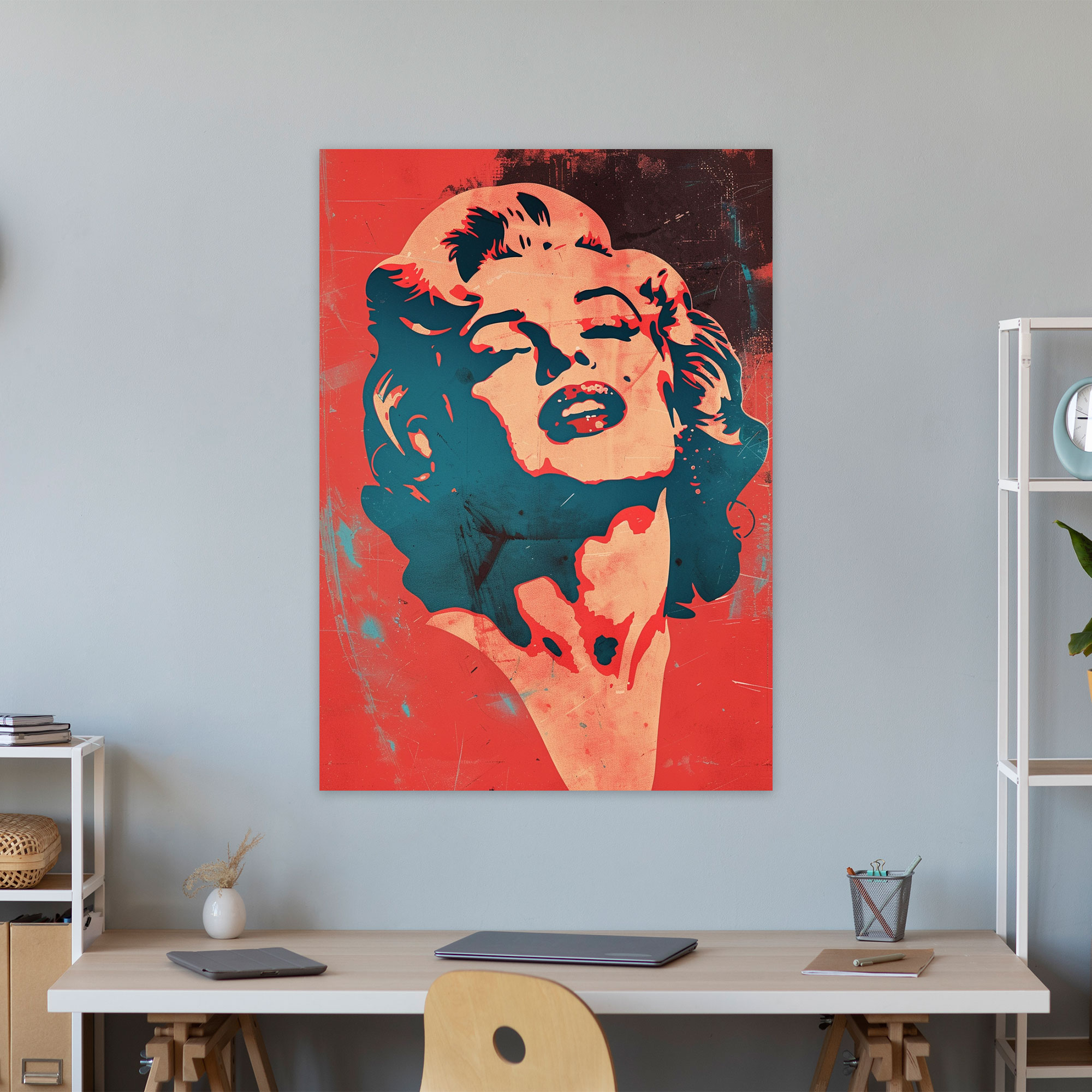 Andy Warhol Typography Canvas Print - Andy Warhol, Canvas Wall Art, Andy Warhol, Home Decoration