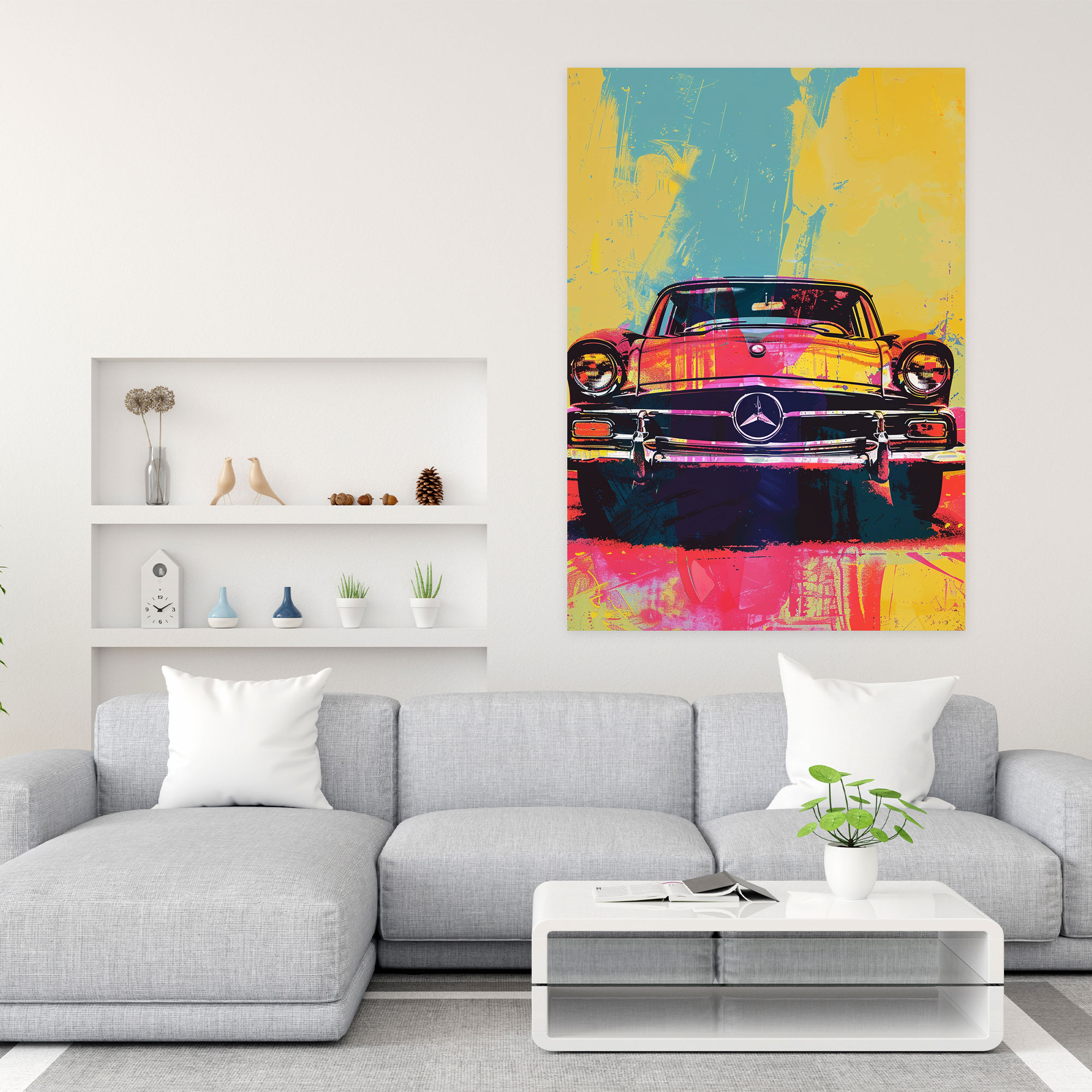 Andy Warhol Retro Car Wall Decoration - Andy Warhol, Wall Decoration, Canvas, Home Decoration
