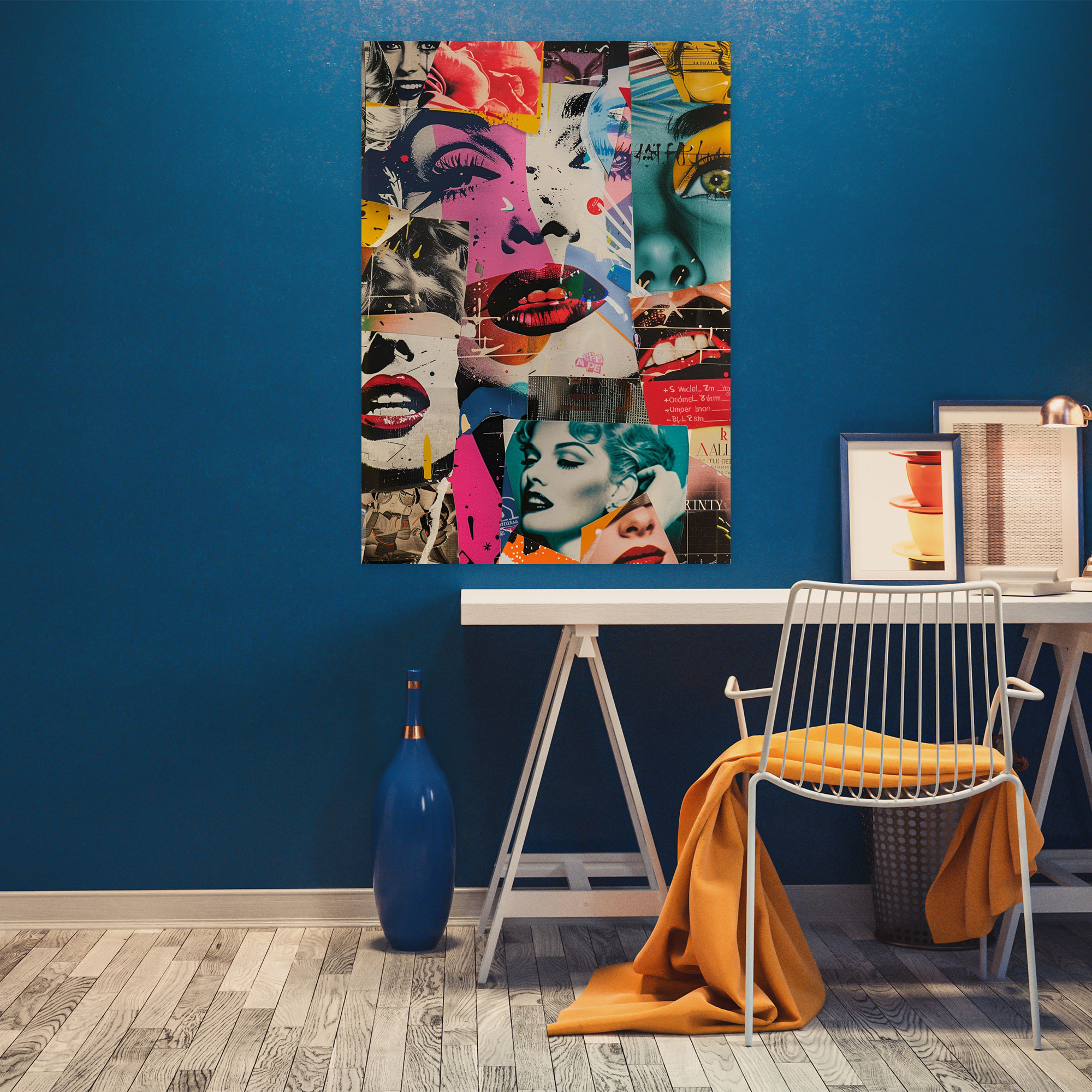 Collage Andy Warhol Wall Decoration - Andy Warhol, Canvas Wall Art, Collage, Wall Decoration