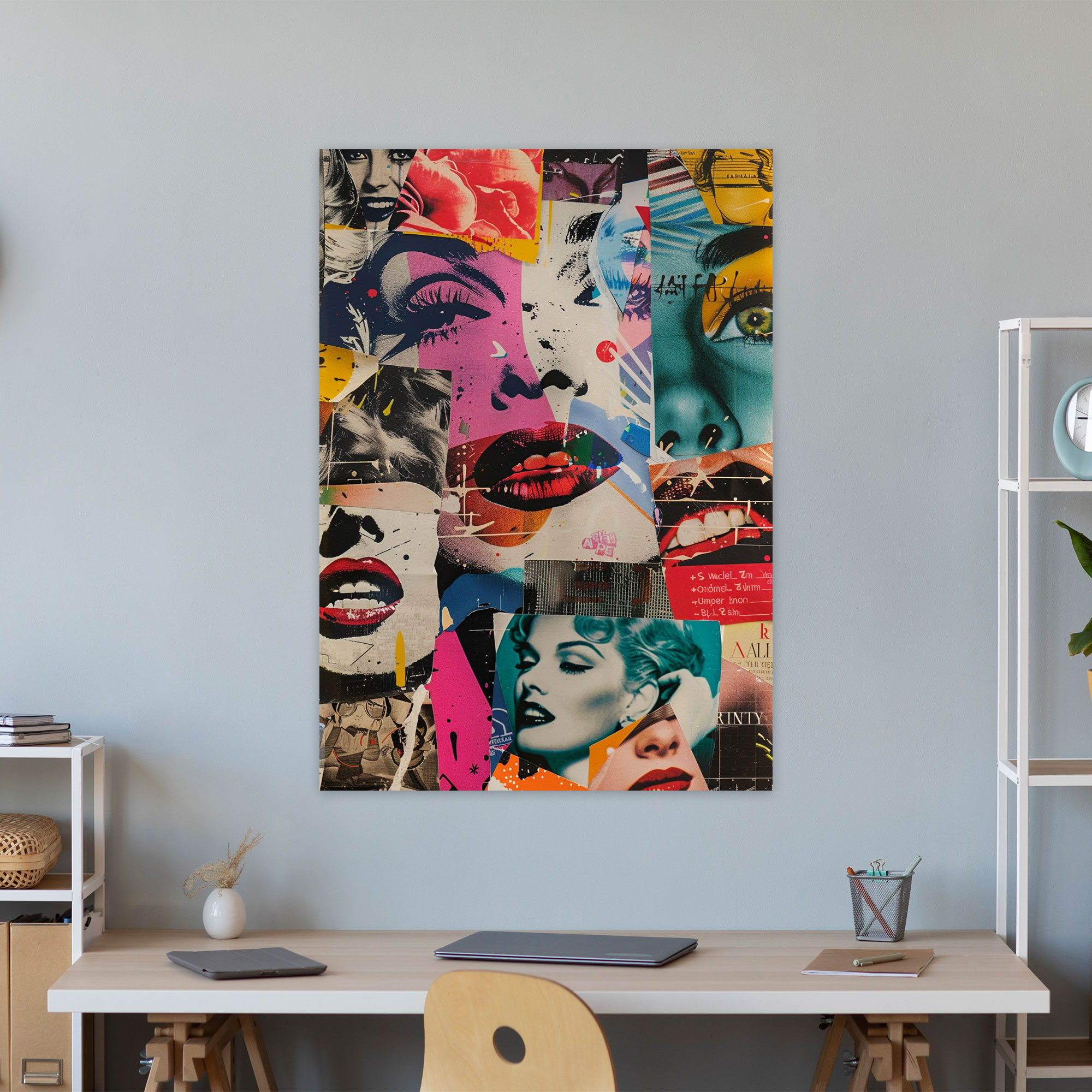 Collage Andy Warhol Wall Decoration - Andy Warhol, Canvas Wall Art, Collage, Wall Decoration
