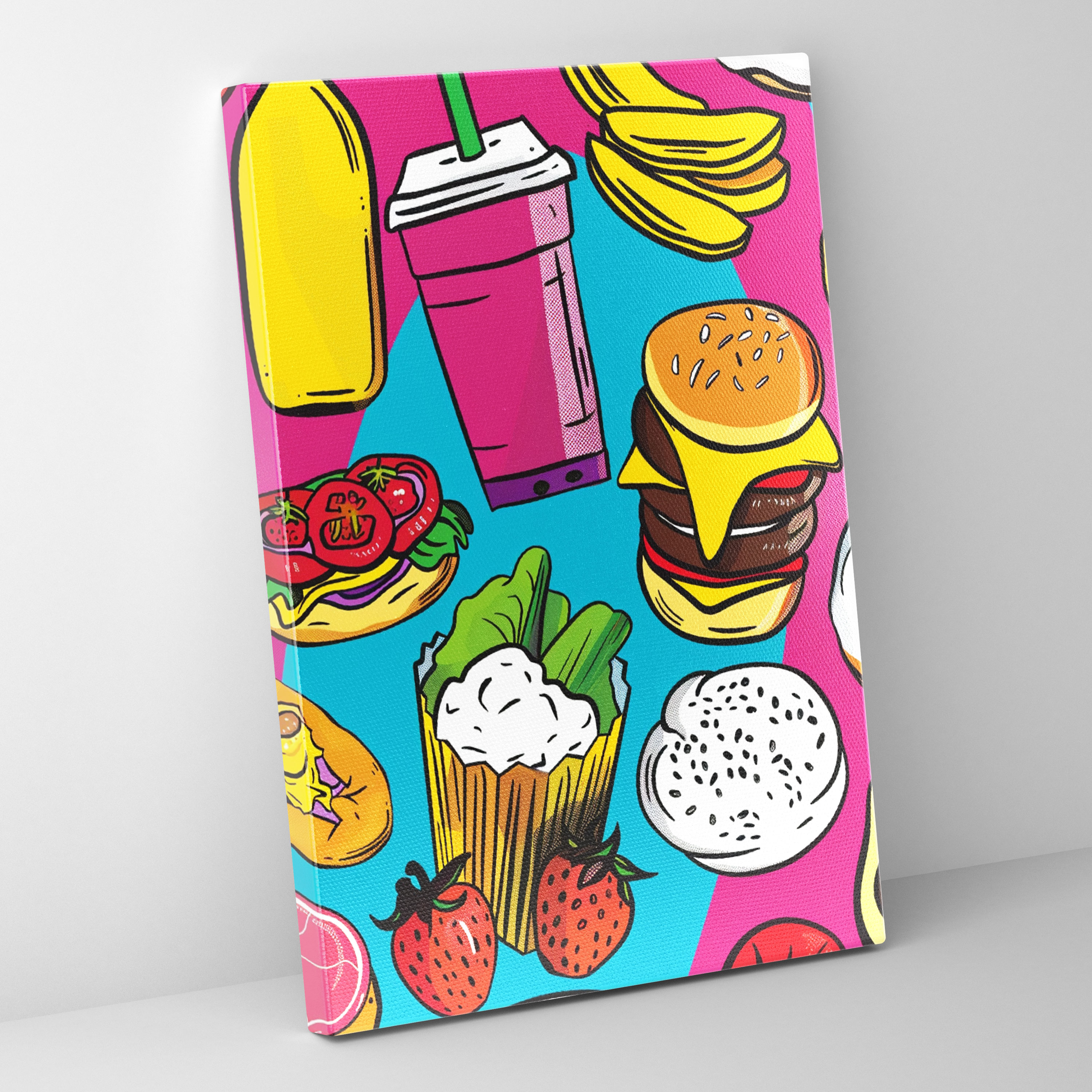 Foodie Andy Warhol Canvas Print - Andy Warhol, Food Items, Canvas Wall Art, Canvas