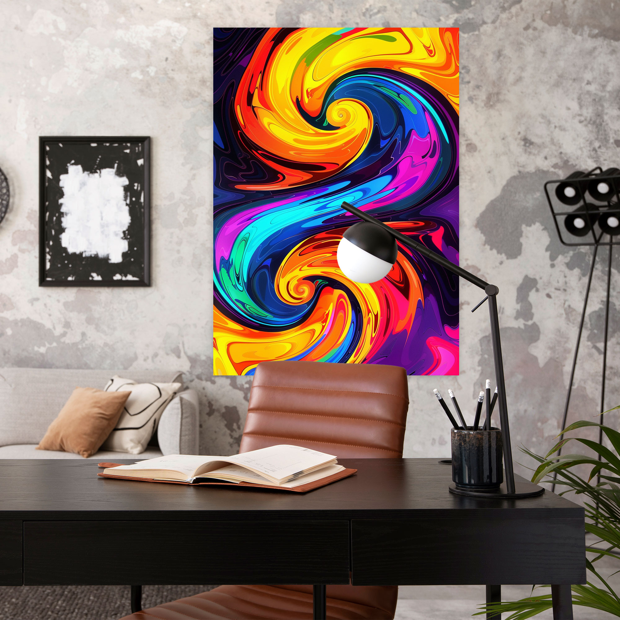 Andy Warhol Psychedelic Swirls Canvas Print - Andy Warhol, Canvas Wall Art, Wall Decoration, Wall Art