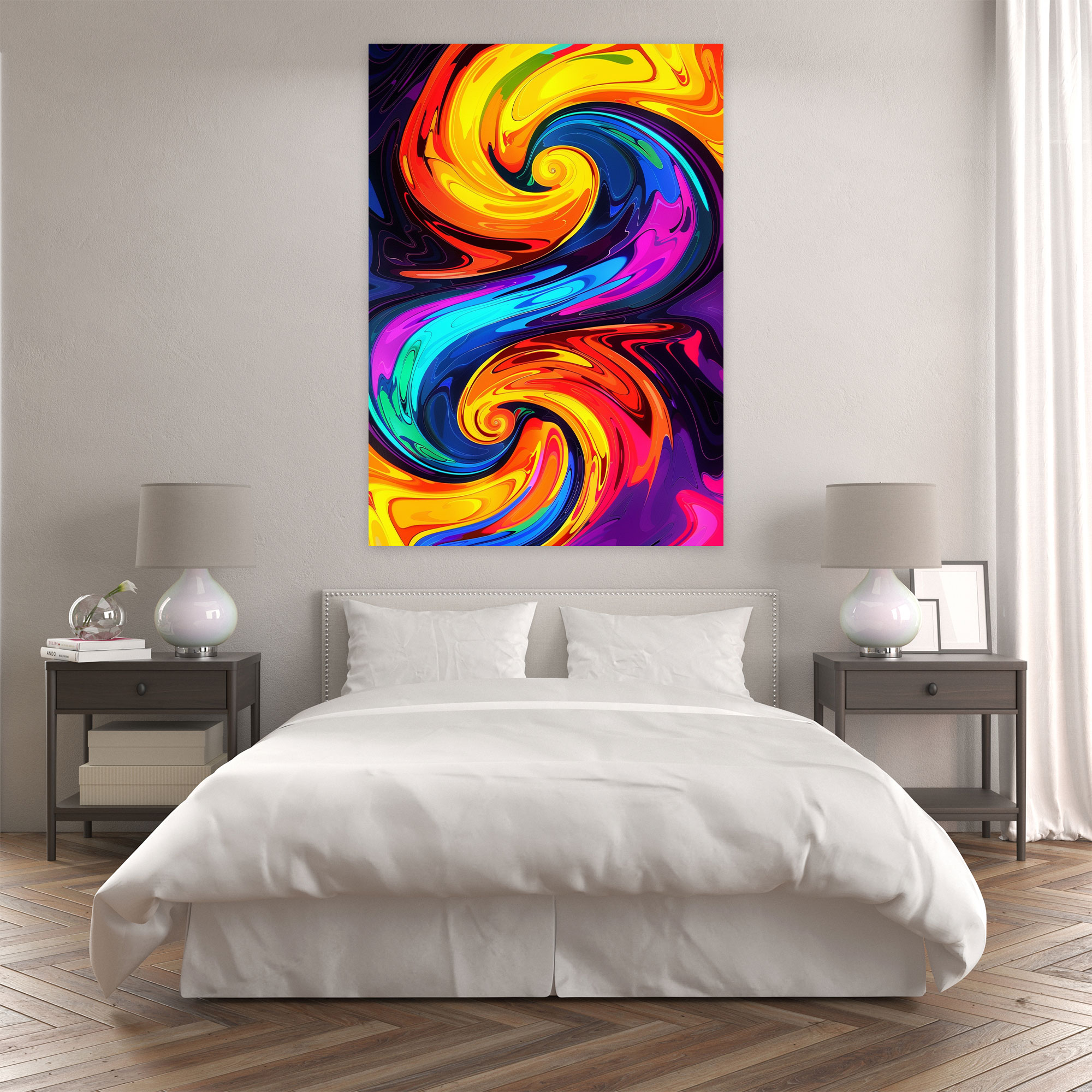 Andy Warhol Psychedelic Swirls Canvas Print - Andy Warhol, Canvas Wall Art, Wall Decoration, Wall Art