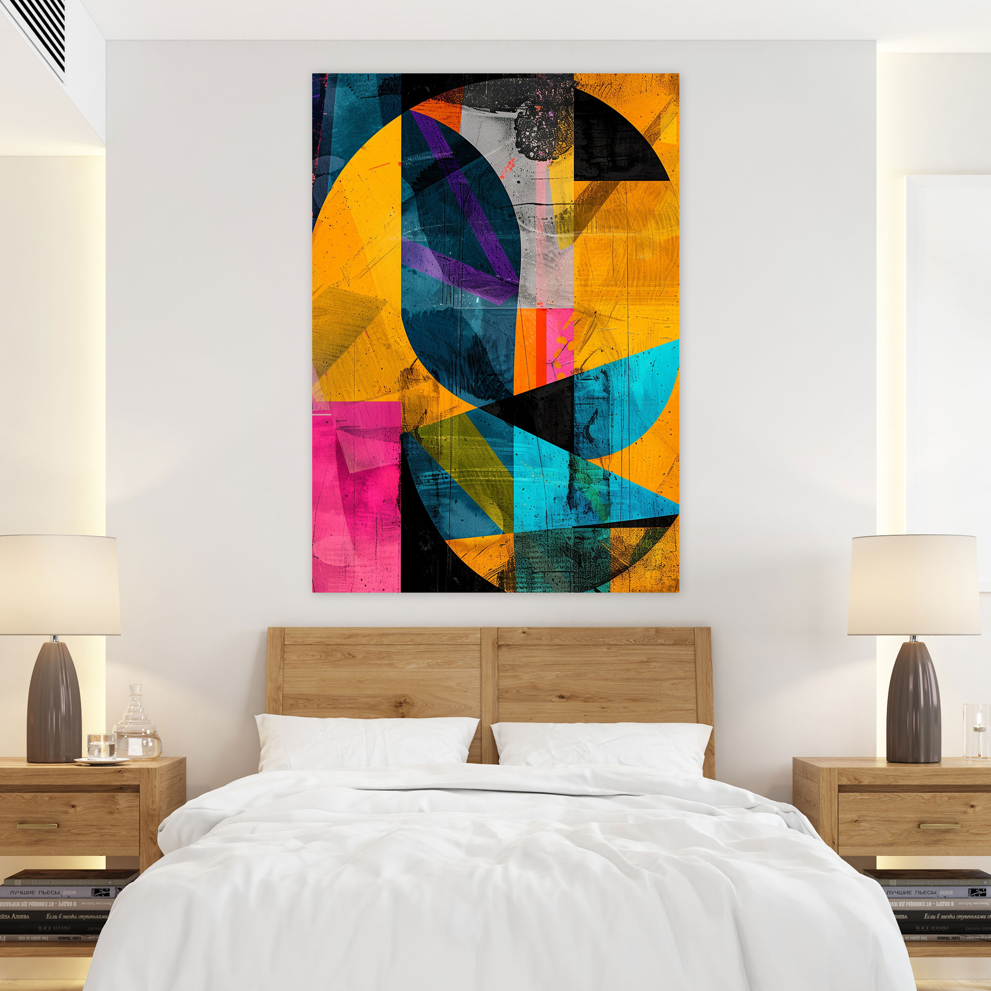Andy Warhol Geometric Shapes Canvas Print - Andy Warhol, Home Decoration, Wall Art, Canvas
