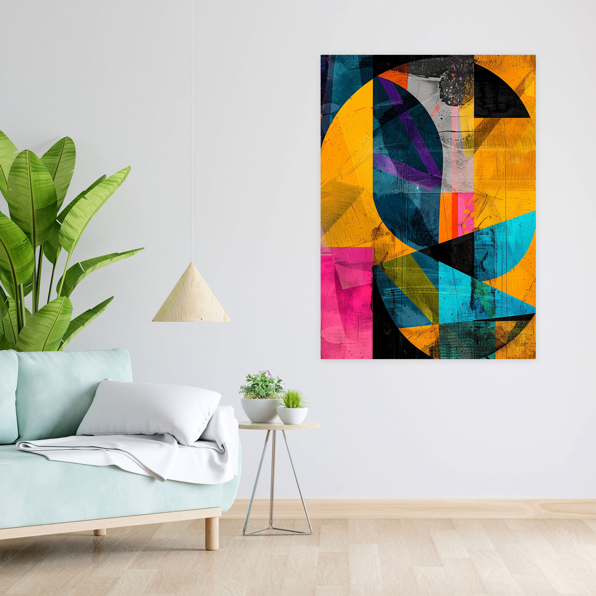 Andy Warhol Geometric Shapes Canvas Print - Andy Warhol, Home Decoration, Wall Art, Canvas