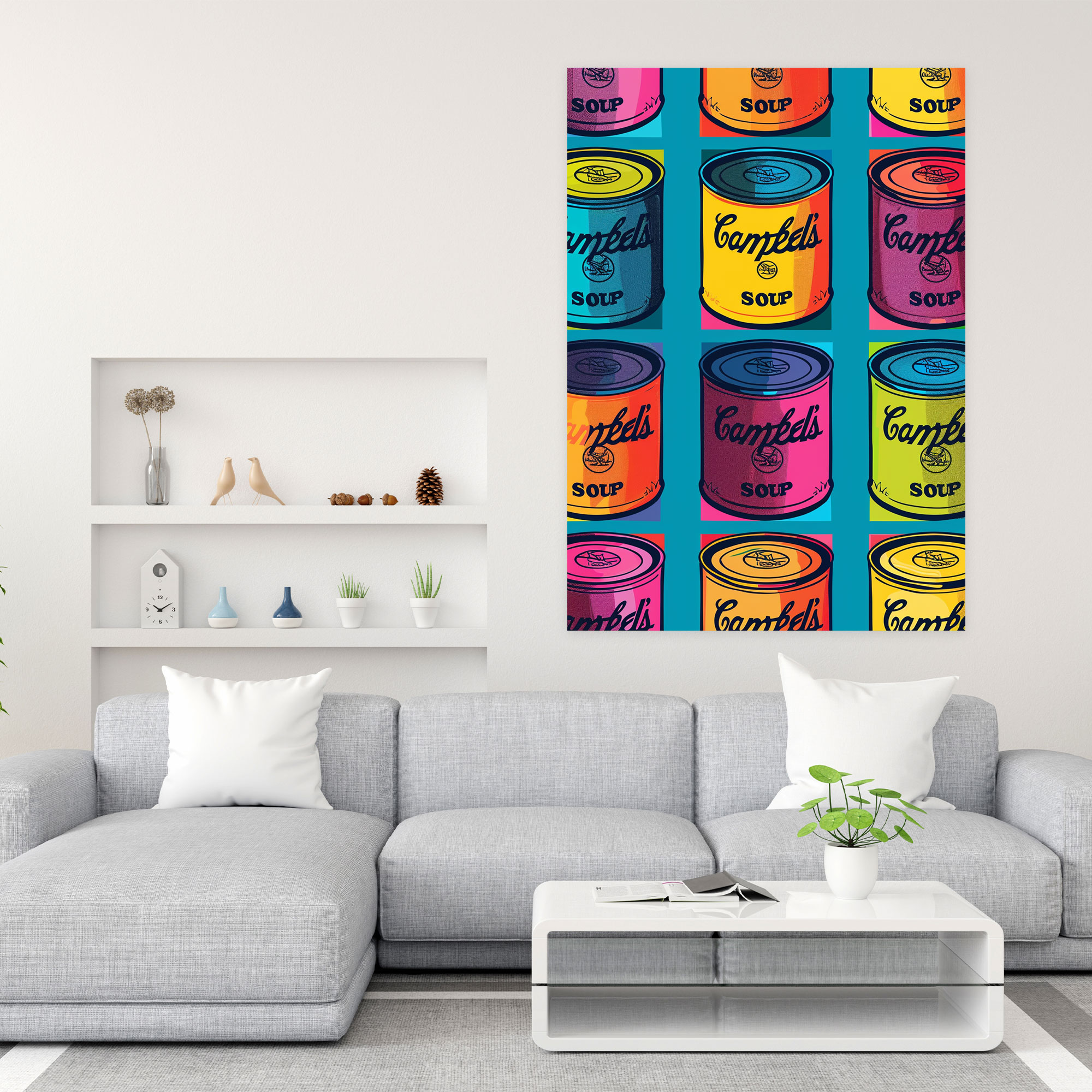 Andy Warhol Campbell's Soup Cans Canvas Print - Andy Warhol, Home Decoration, Andy Warhol, Wall Art