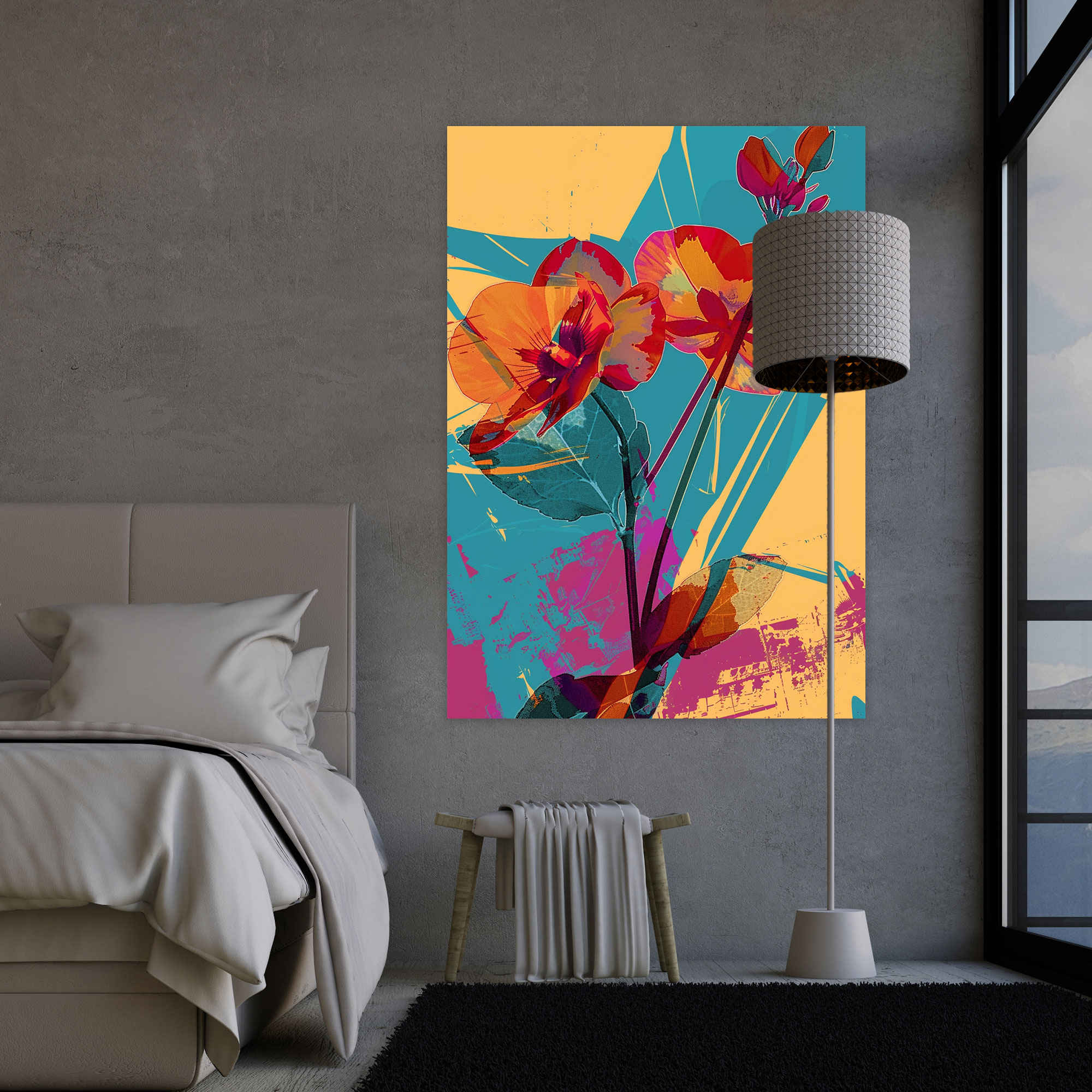 Andy Warhol Warhol Flowers Canvas Print - Andy Warhol, Wall Art, Canvas Wall Art, Canvas Print