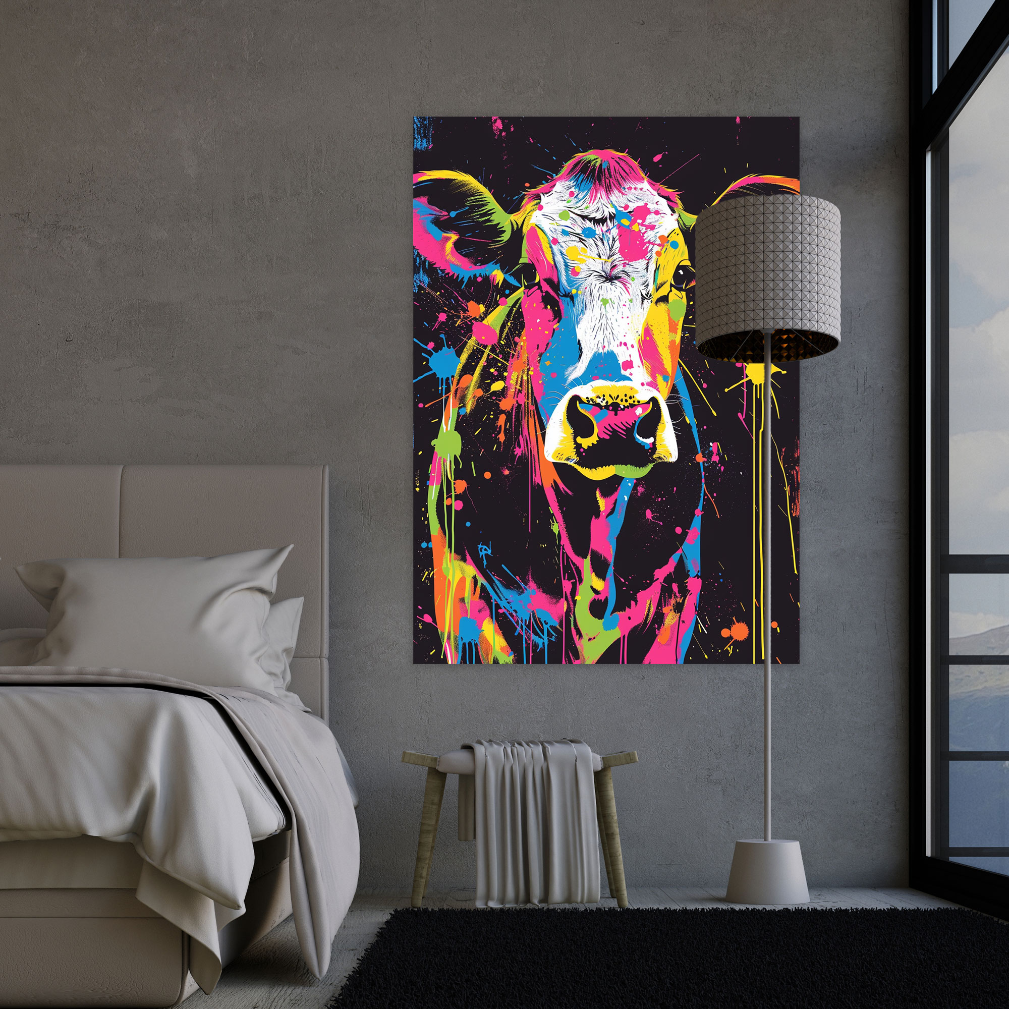Andy Warhol Warhol Cow Kanvas Tablo - Andy Warhol Kanvas Duvar Sanatı