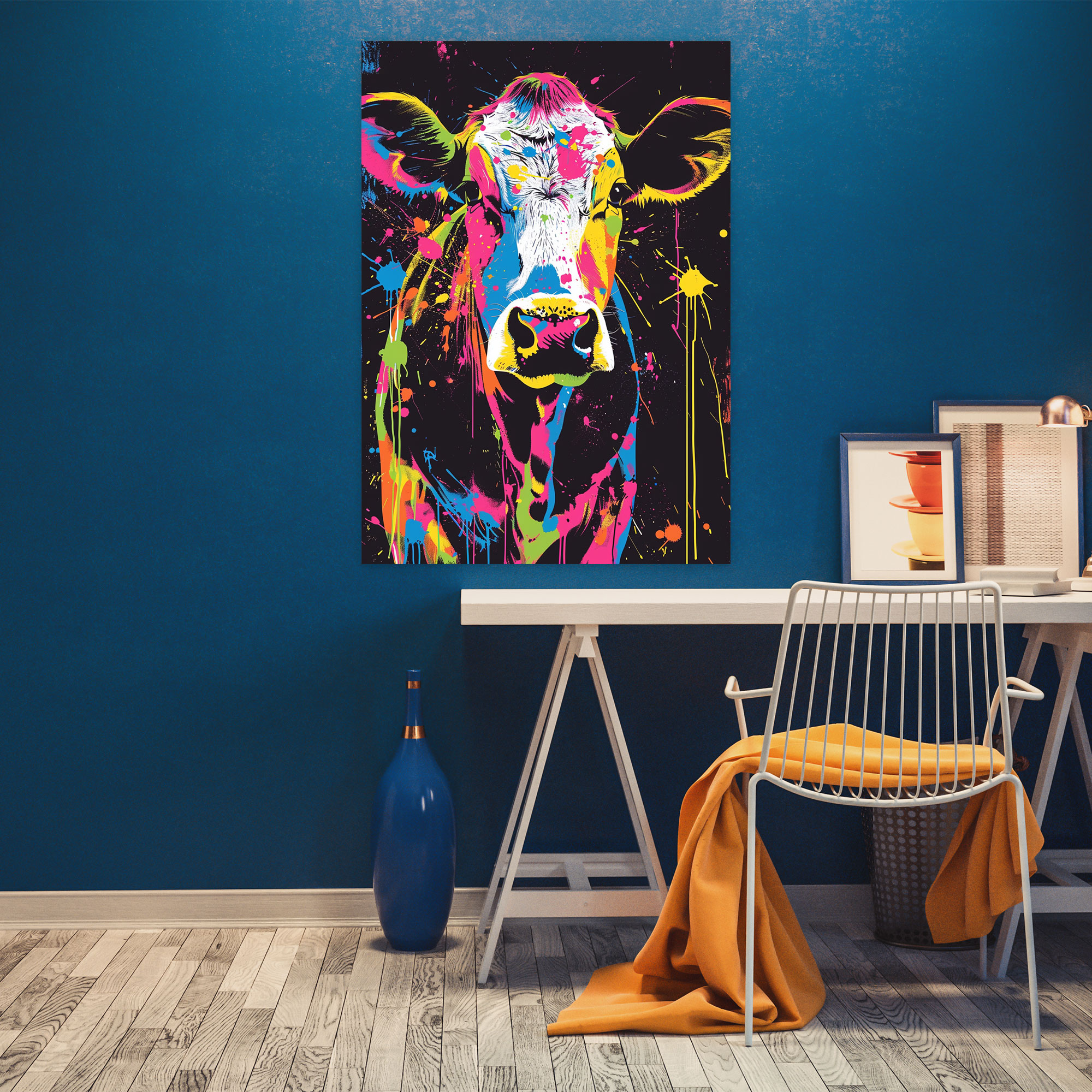 Andy Warhol Warhol Cow Kanvas Tablo - Andy Warhol Kanvas Duvar Sanatı