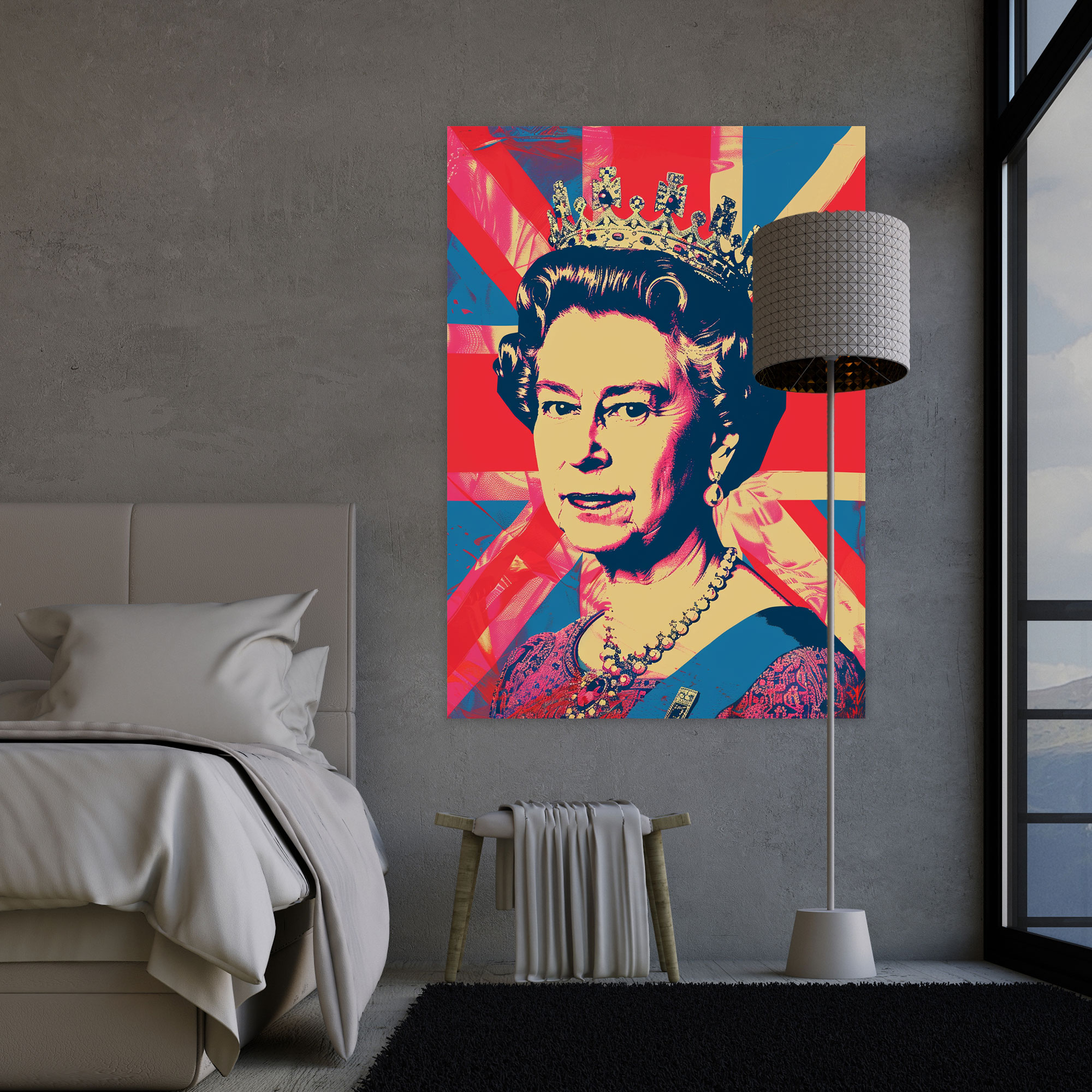 Andy Warhol Queen Elizabeth Ii Canvas Print - Andy Warhol, Wall Decoration, Canvas Wall Art, Home Decoration