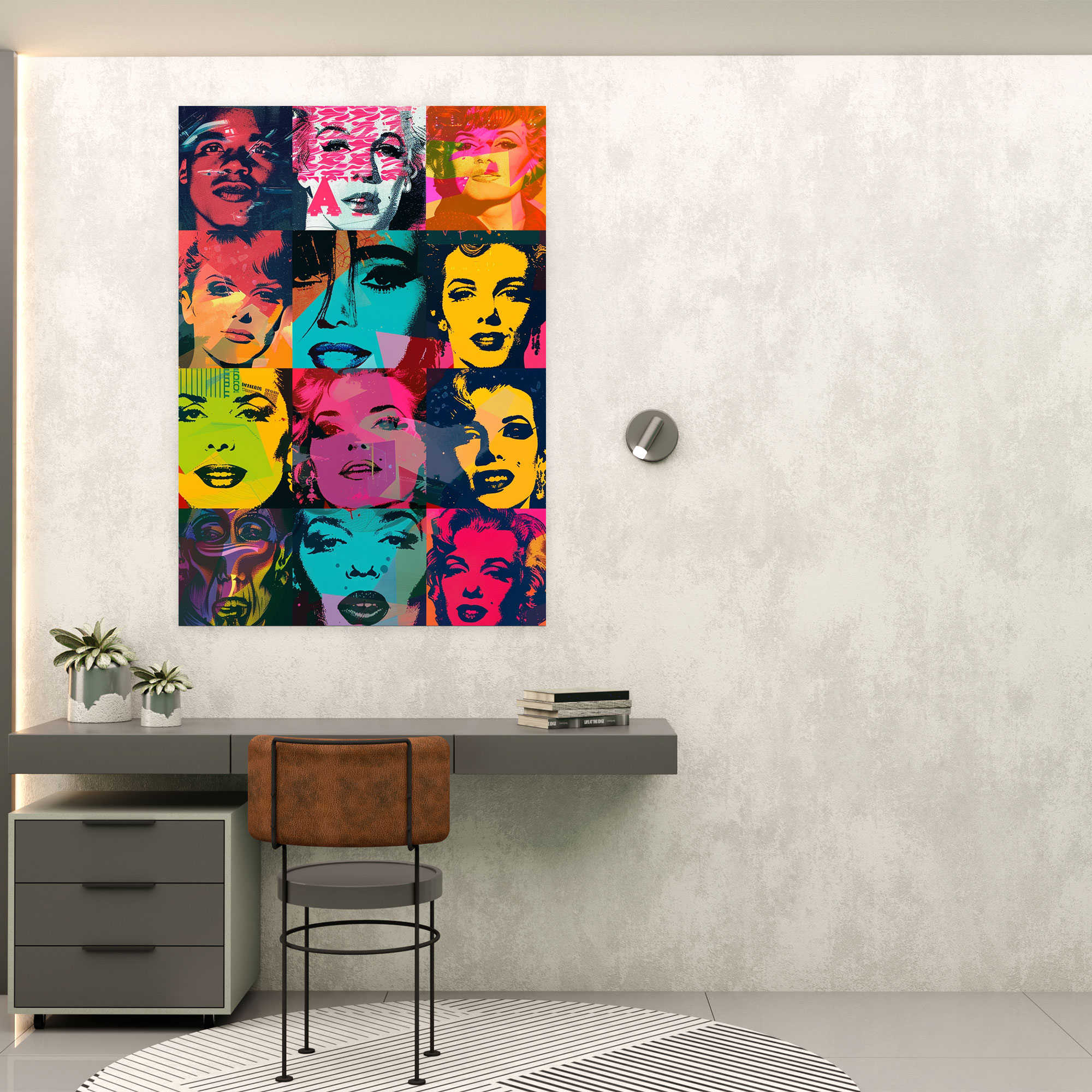 Andy Warhol 16 Jackies Canvas Print - Andy Warhol, Canvas Print, Canvas, Home Decoration