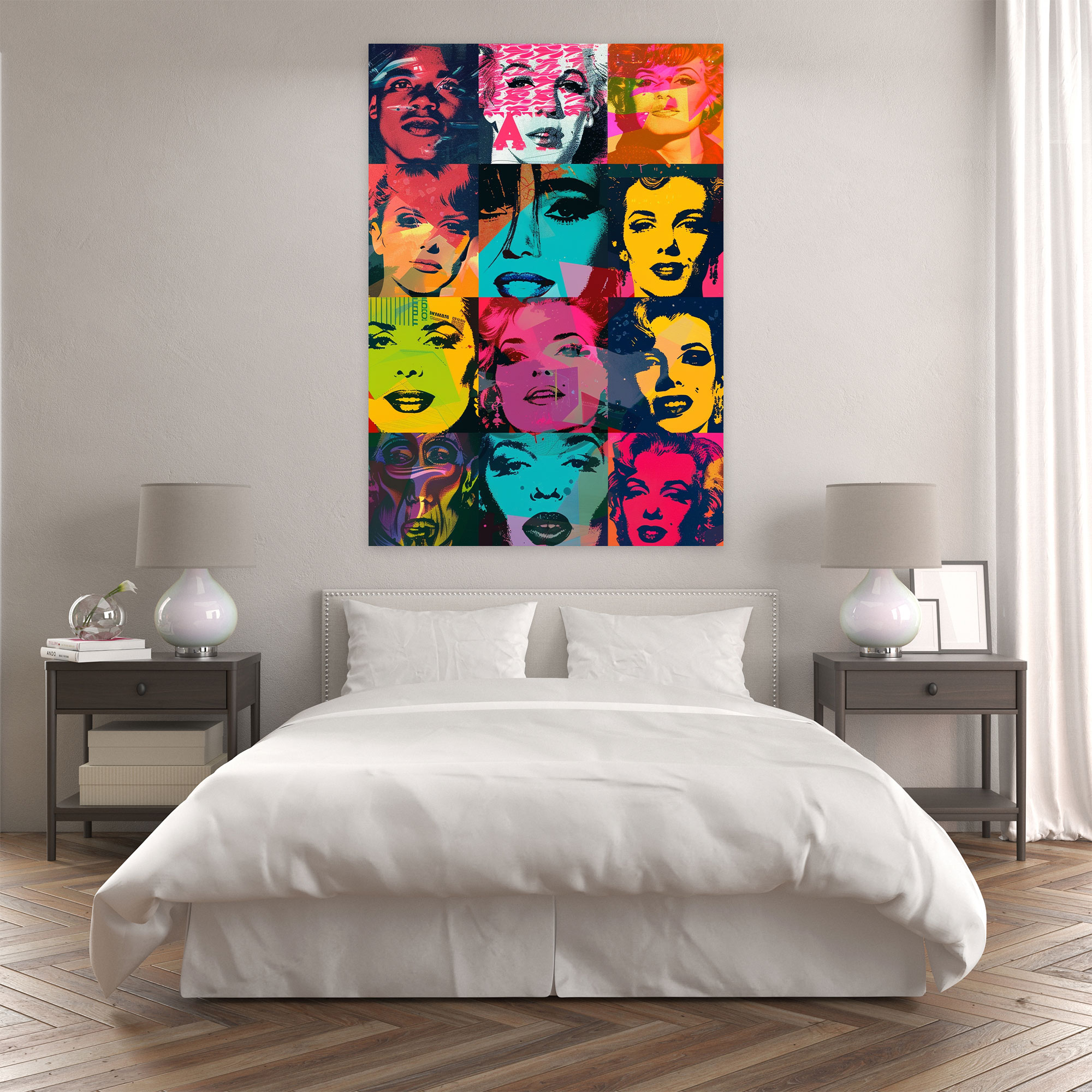 Andy Warhol 16 Jackies Canvas Print - Andy Warhol, Canvas Print, Canvas, Home Decoration