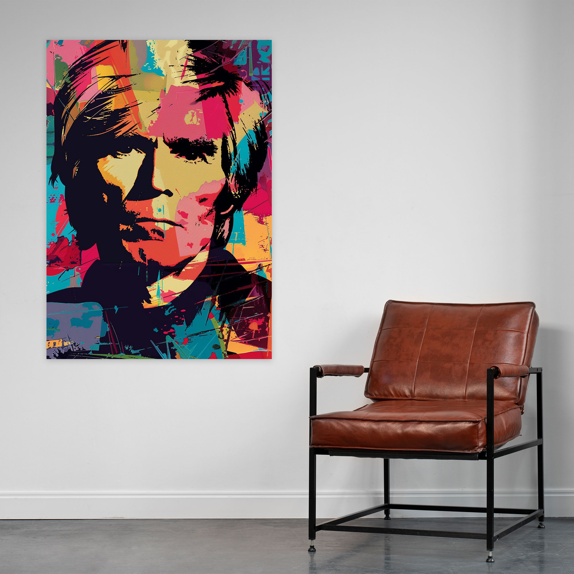 Andy Warhol Kanvas Tablo - Renkli Pop Sanat Bir Ünlünün Portresi - Ev Dekorasyonu Kanvas Tablo