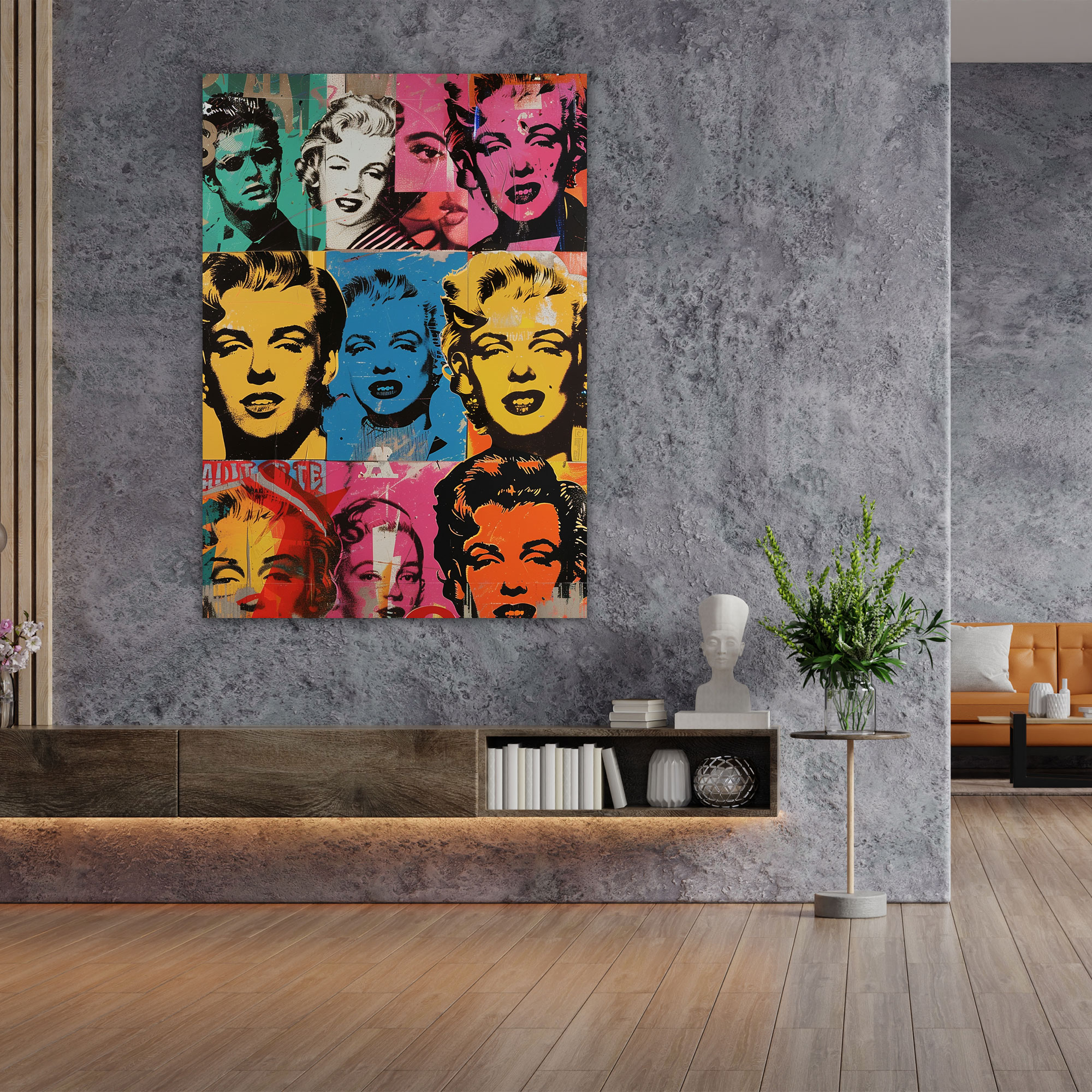 Andy Warhol Wall Decoration - Collage Of Famous Cultural Icons - Andy Warhol, Canvas Wall Art, Andy Warhol, Canvas