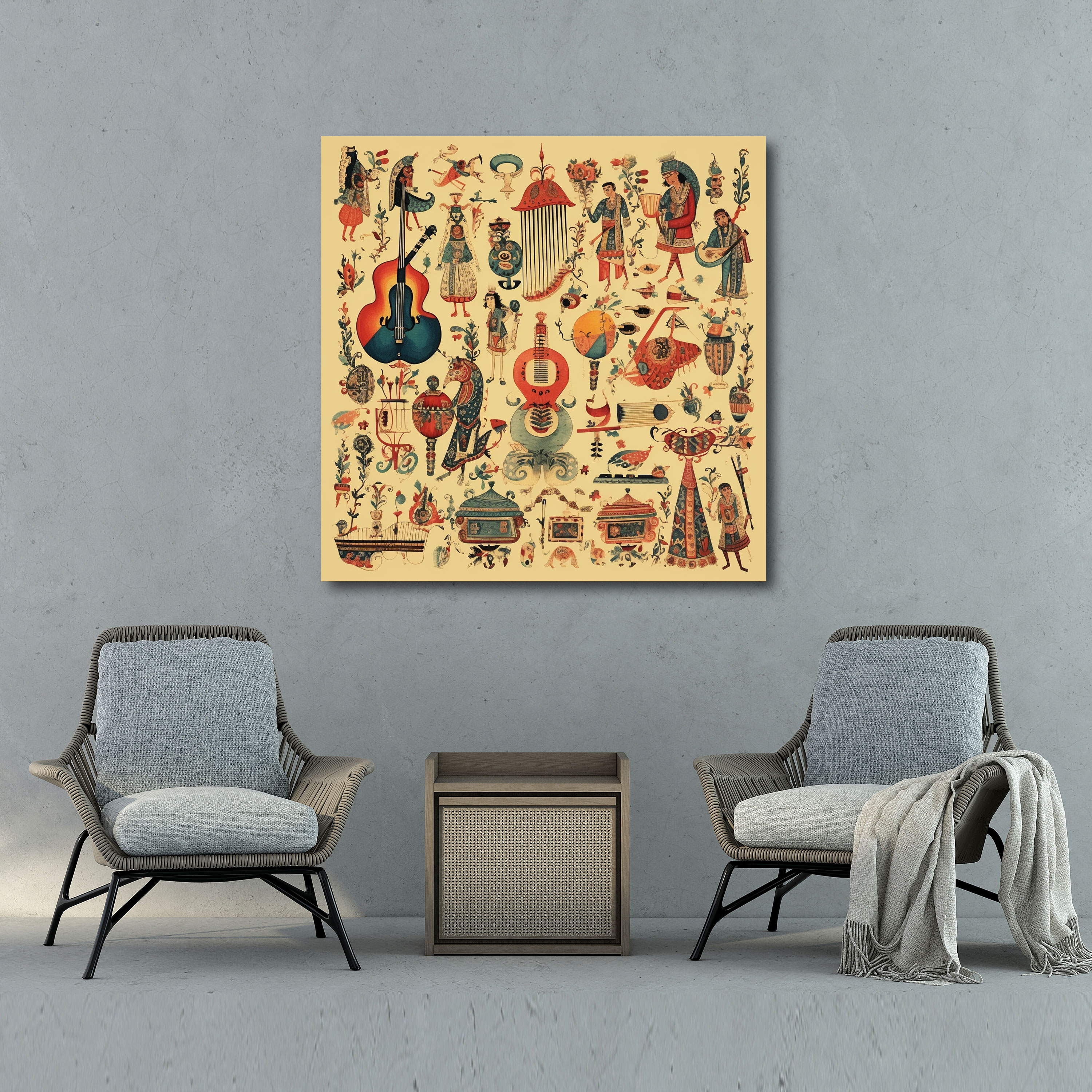 Anatolia Canvas Print - Vintage Folklore - Anatolia, Artistic Flair, Canvas Print, Cultural Richness