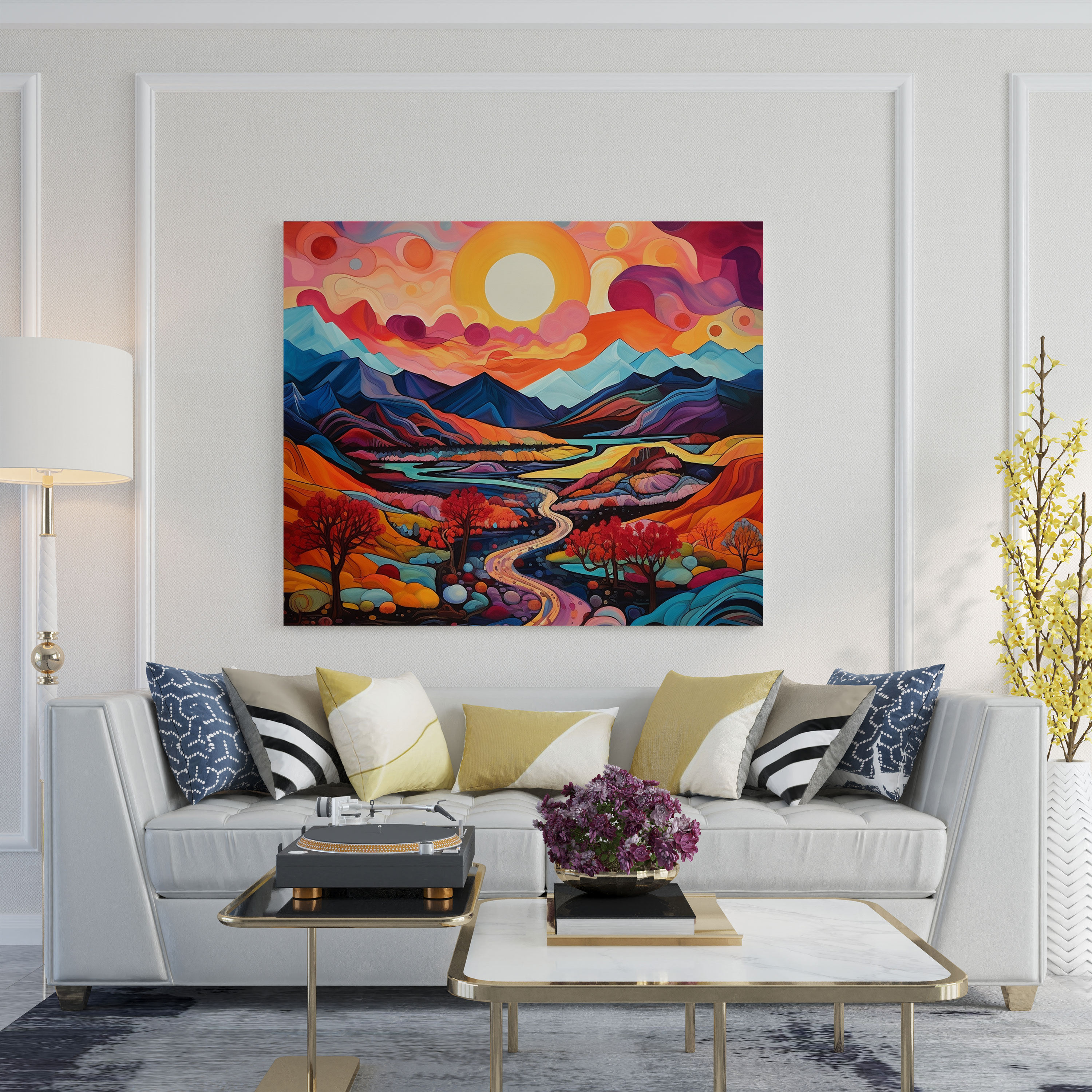 Anatolia Canvas Print - Colorful Abstract Anatolian Landscape Wall Art - Anatolia, Anatolia, Canvas Wall Art, Home Decoration