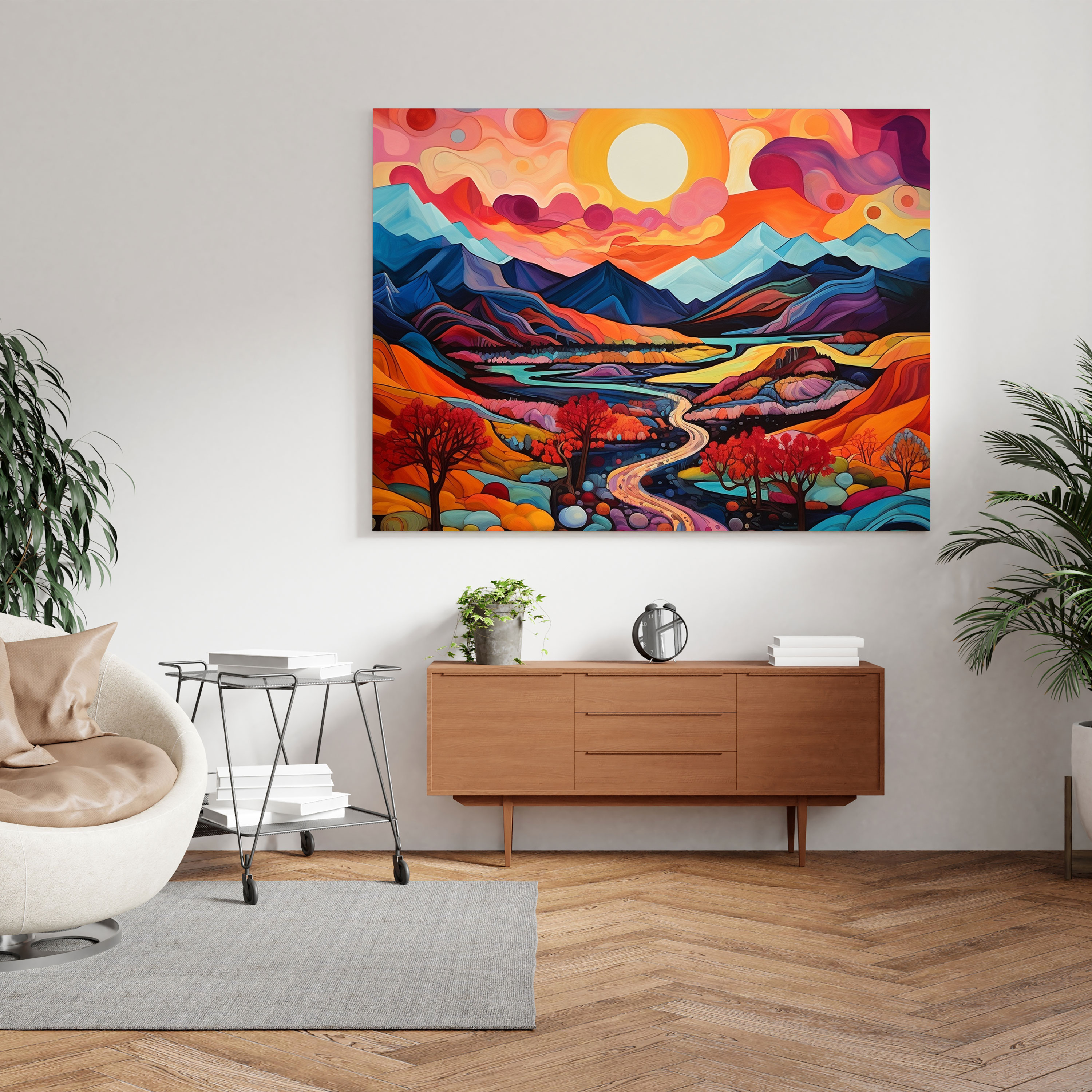 Anatolia Canvas Print - Colorful Abstract Anatolian Landscape Wall Art - Anatolia, Anatolia, Canvas Wall Art, Home Decoration